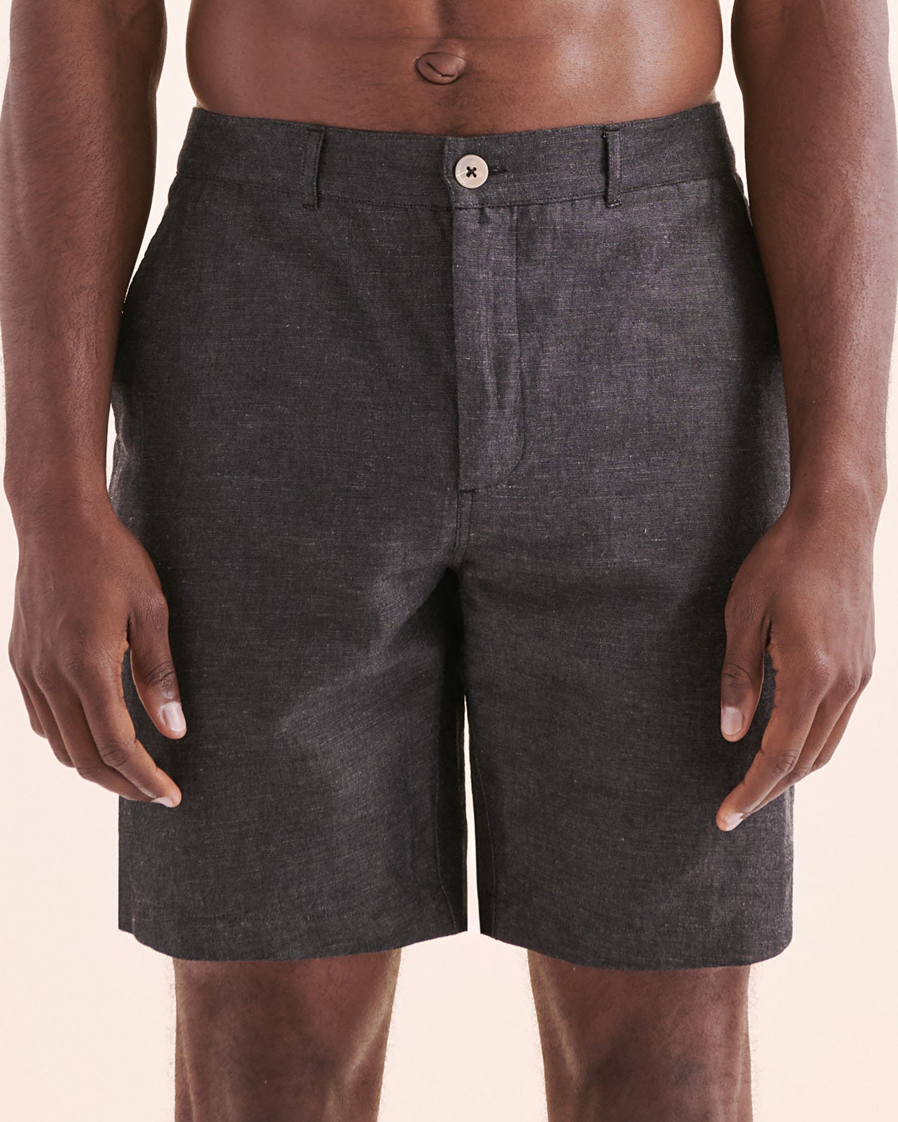 OFF THE BEACH Linen Blend Beach Short Black 04200008 - View4