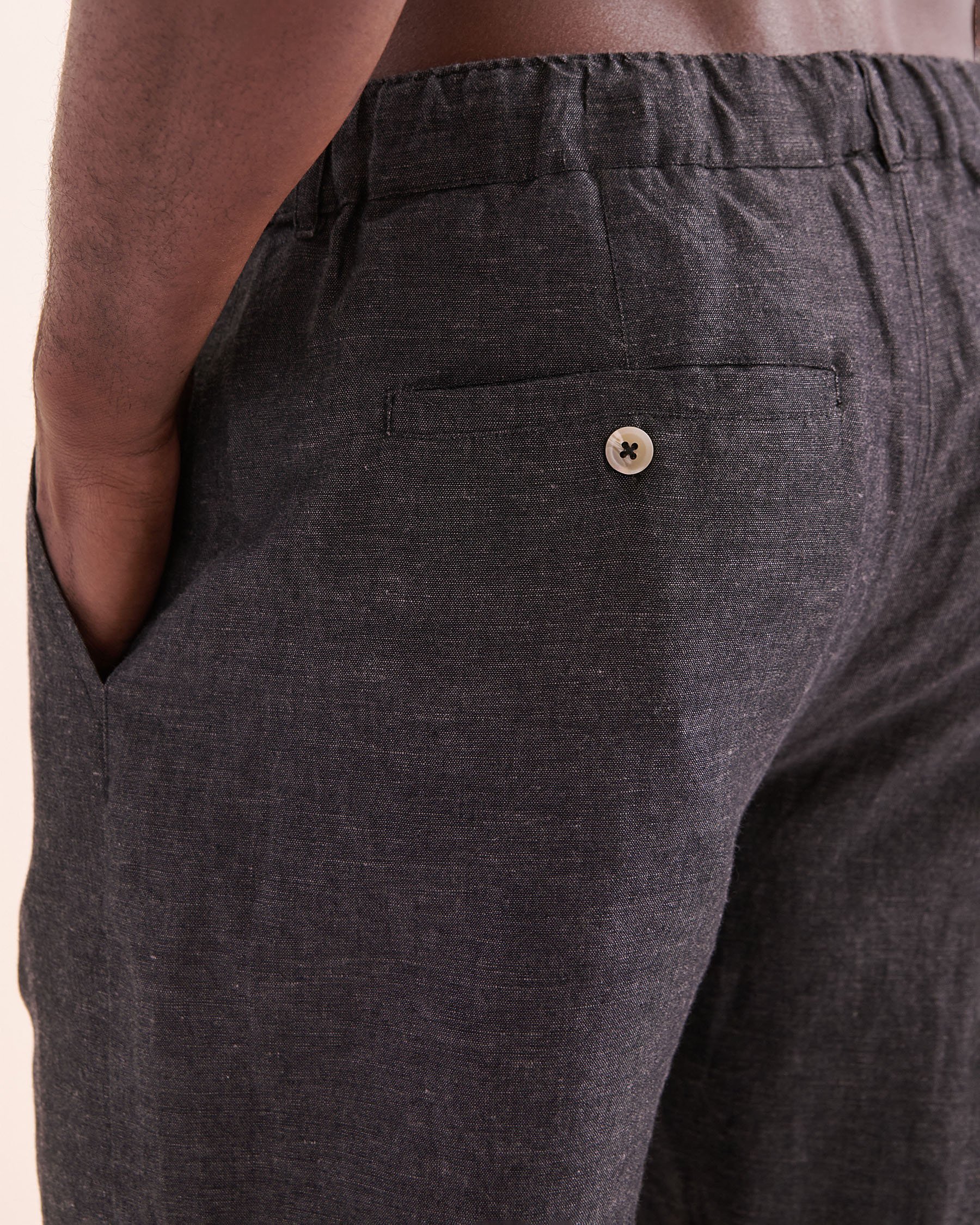 OFF THE BEACH Linen Blend Beach Short Black 04200008 - View6