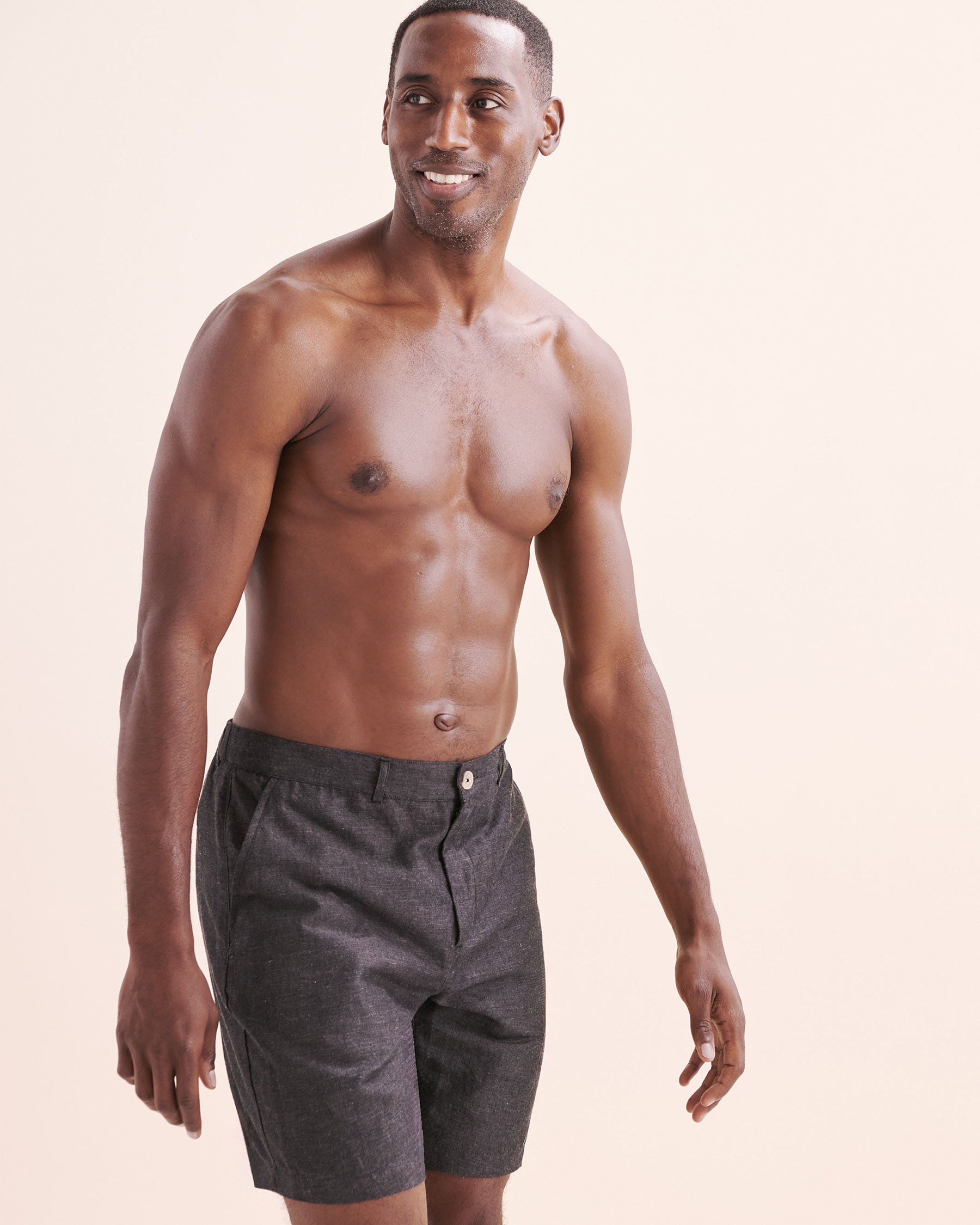 OFF THE BEACH Linen Blend Beach Short Black 04200008 - View7