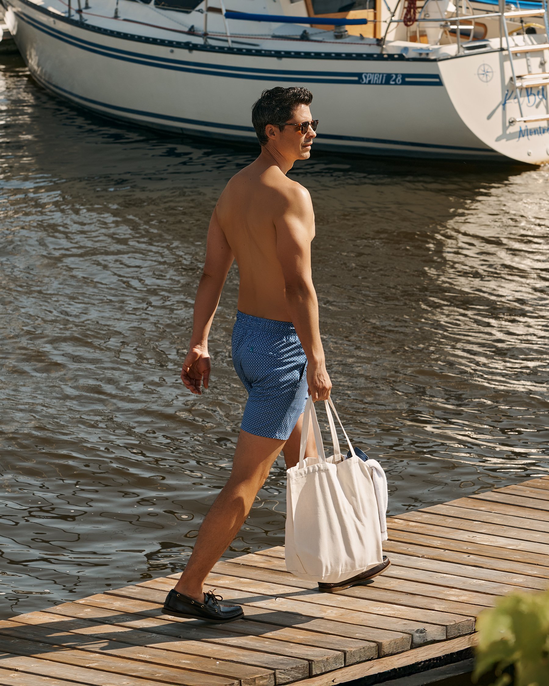 SHORELINE SEVEN Long Liner Volley Swimsuit Blue 03100067 - View4