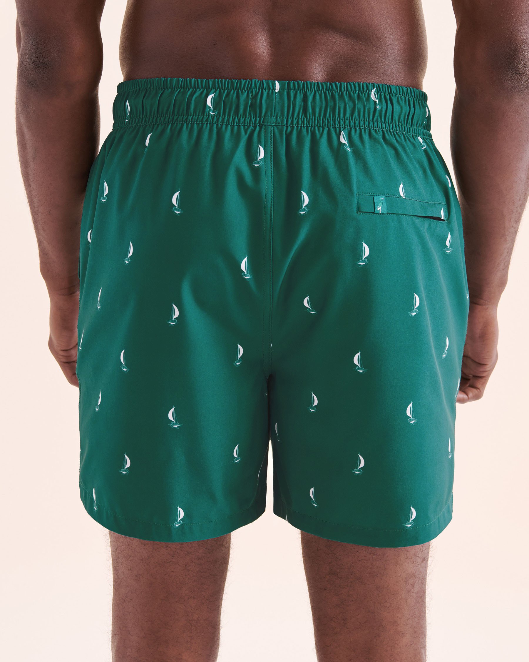 SHORELINE SEVEN Long Liner Volley Swimsuit Green and white 03100067 - View6