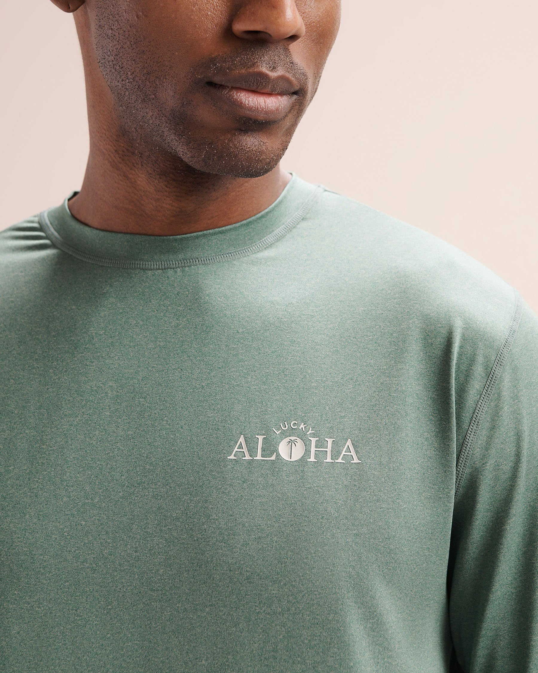 LUCKY ALOHA Rashguard à manches longues Interval Vert olive INT7767 - View4