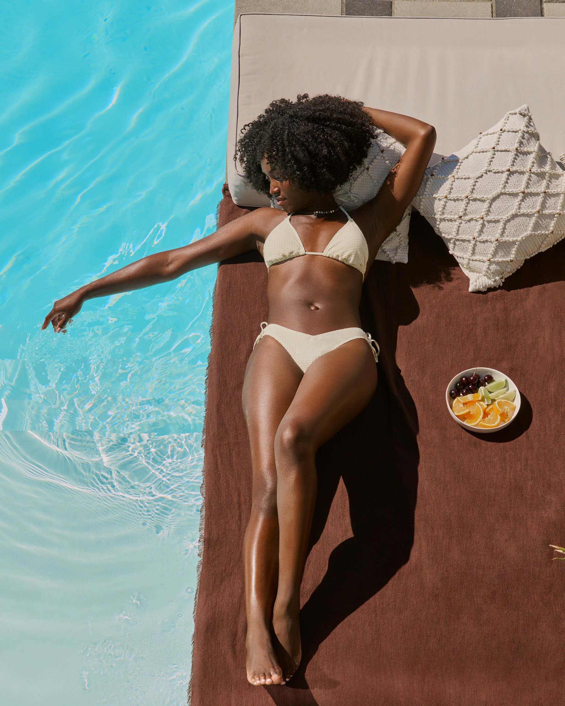 MY BIKINI STORY Crochet Triangle Bikini Top White 01100476 - View1