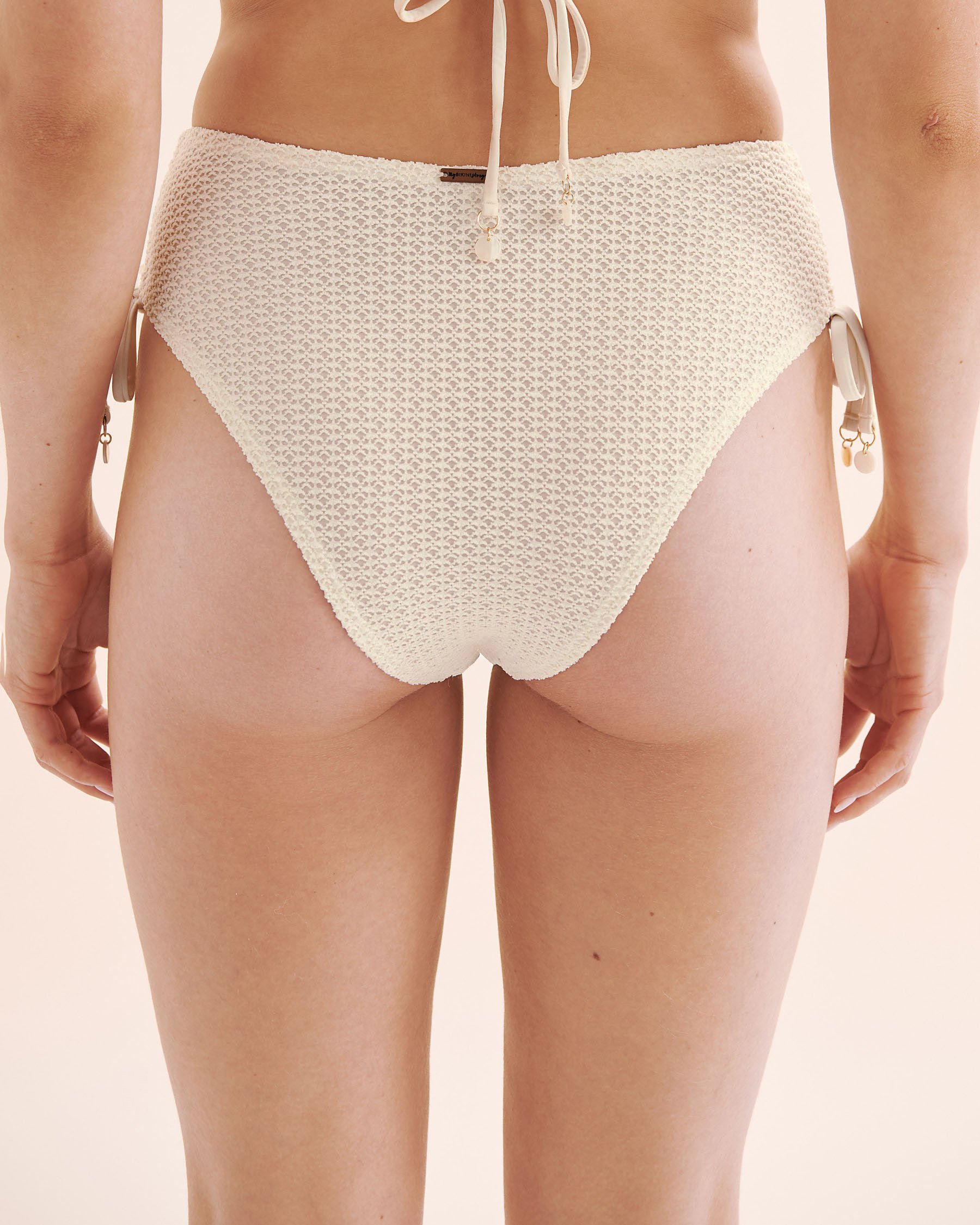 MY BIKINI STORY Crochet Cheeky Bikini Bottom White 01300402 - View12