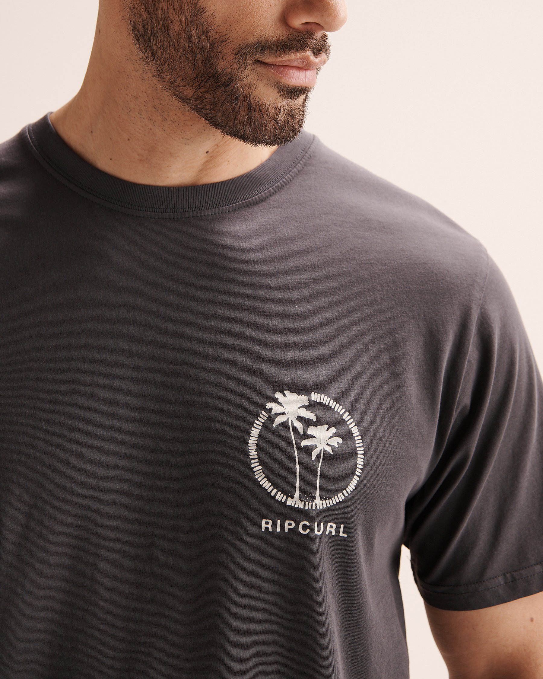 RIP CURL T-shirt Mod Cali Two Palms Noir 0SPMTE - View3