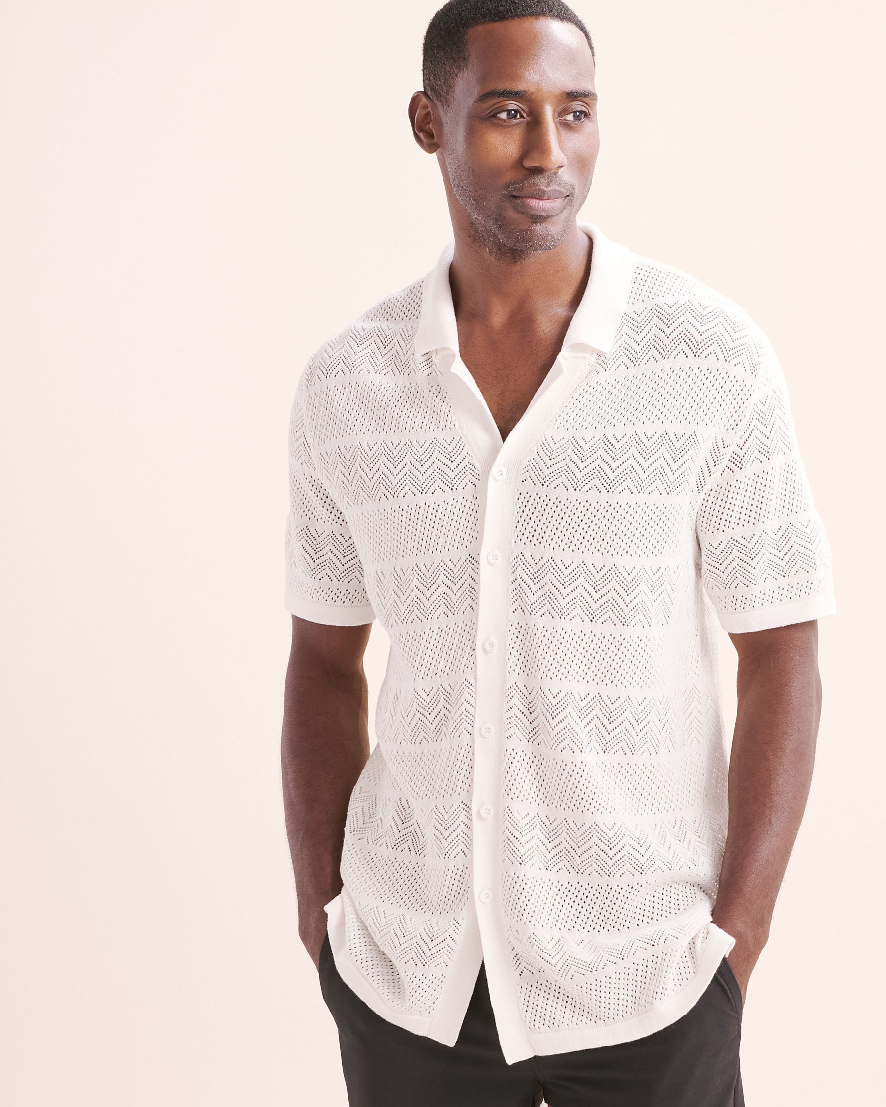 OFF THE BEACH Chemise en crochet Beige 04100043 - View1