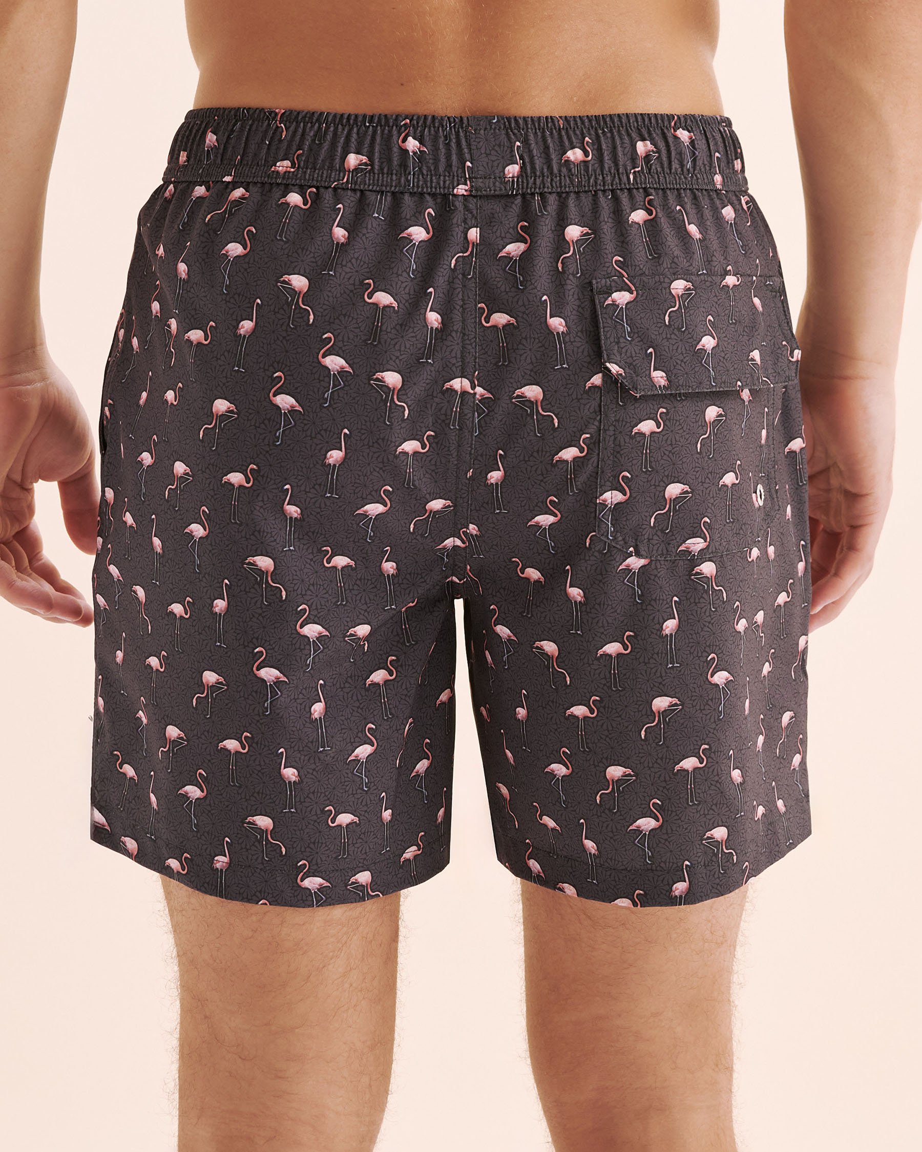 PUBLIC BEACH Maillot volley Flamingo Vibes Gris et rose PB8613BIK - Voir4