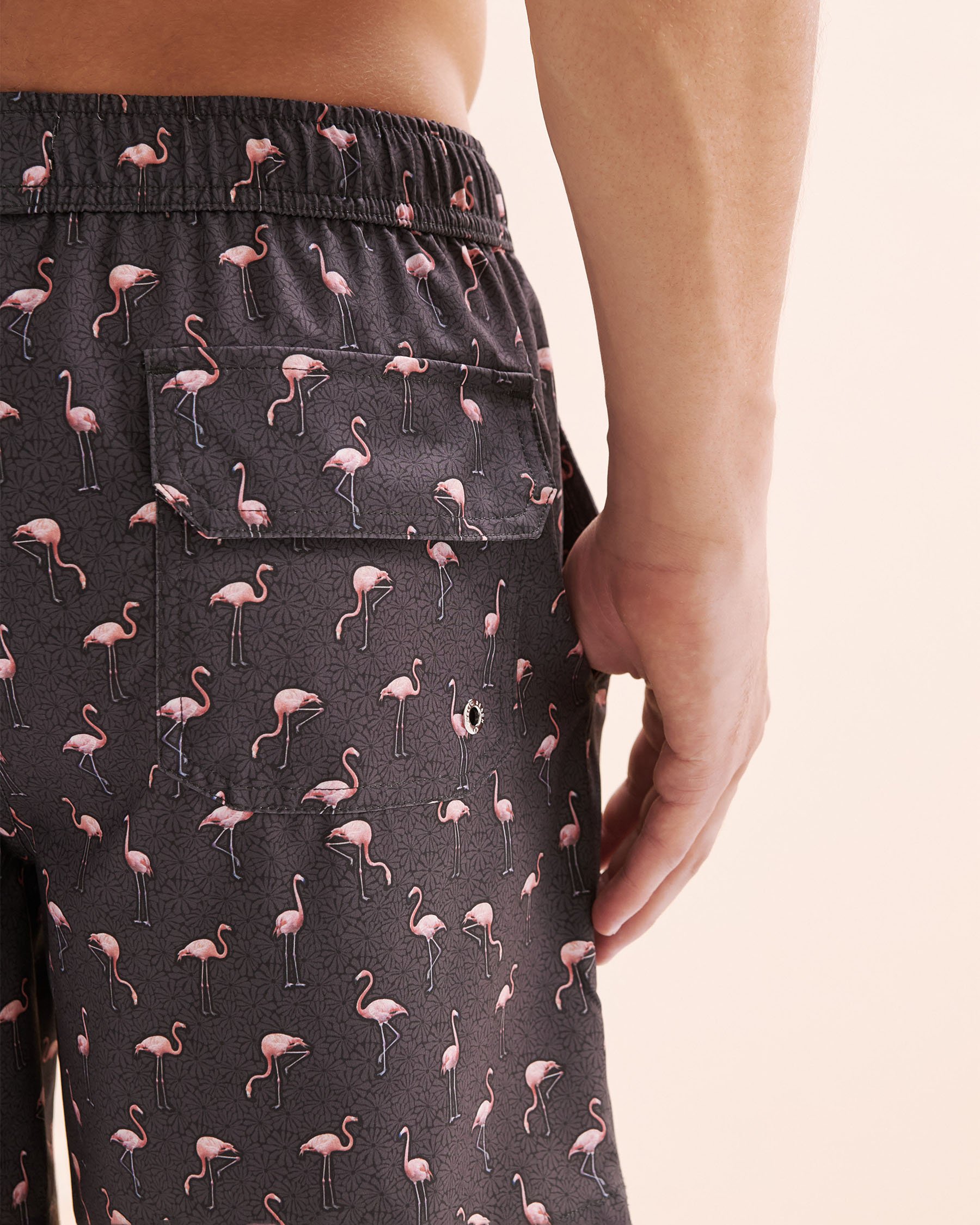 PUBLIC BEACH Maillot volley Flamingo Vibes Gris et rose PB8613BIK - Voir5