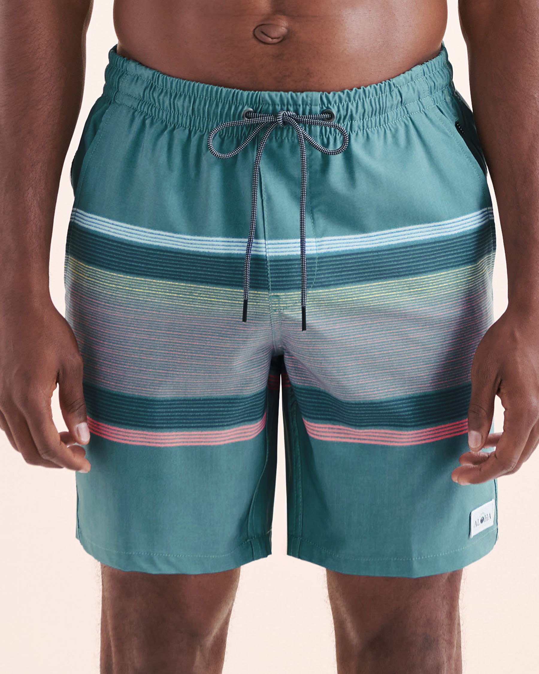 LUCKY ALOHA Maillot volley avec filet Quest Bleu, rose, jaune QST1148 - View1