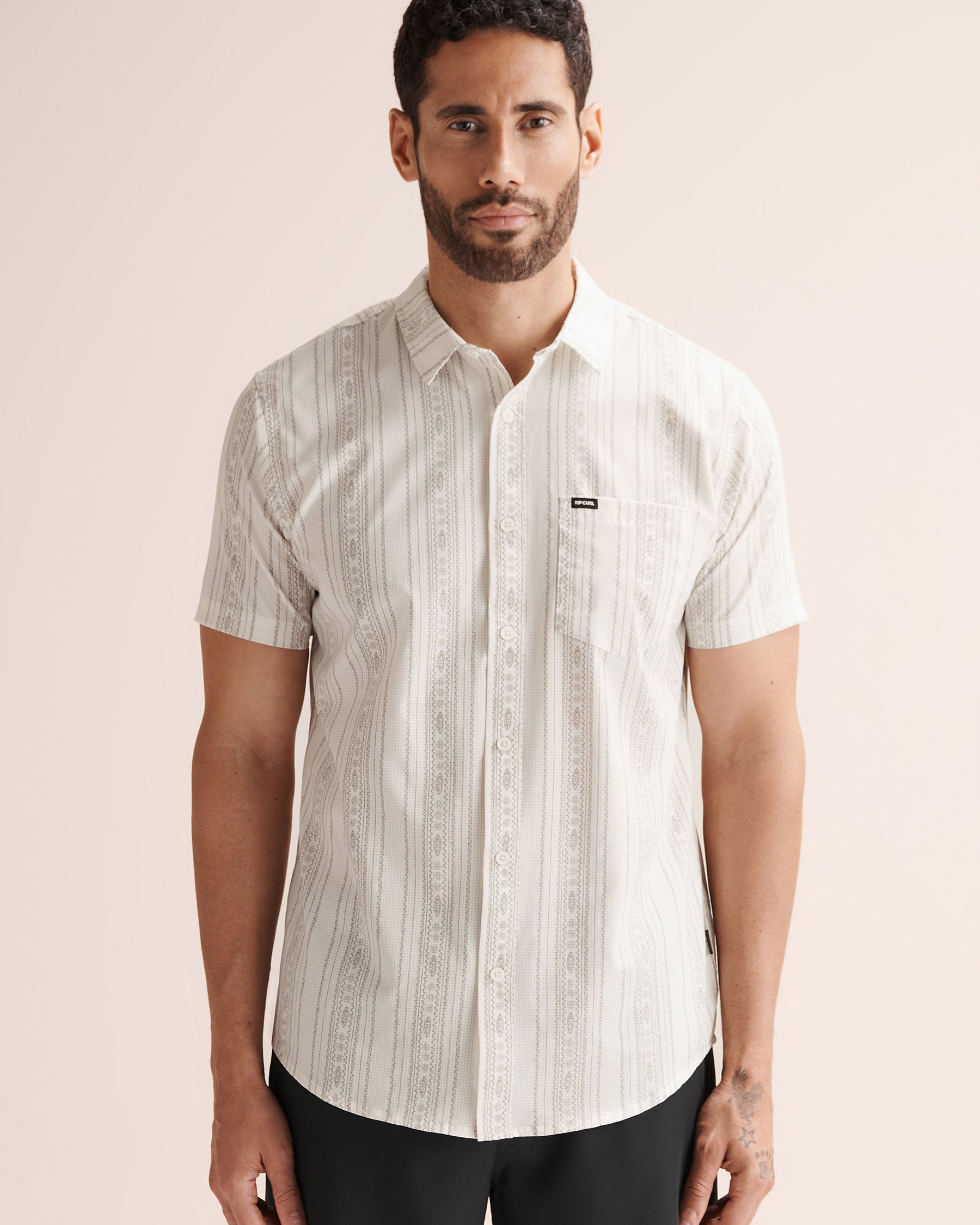 RIP CURL Fun Times Aerotech Short Sleeves Shirt White 05GMSH - View4