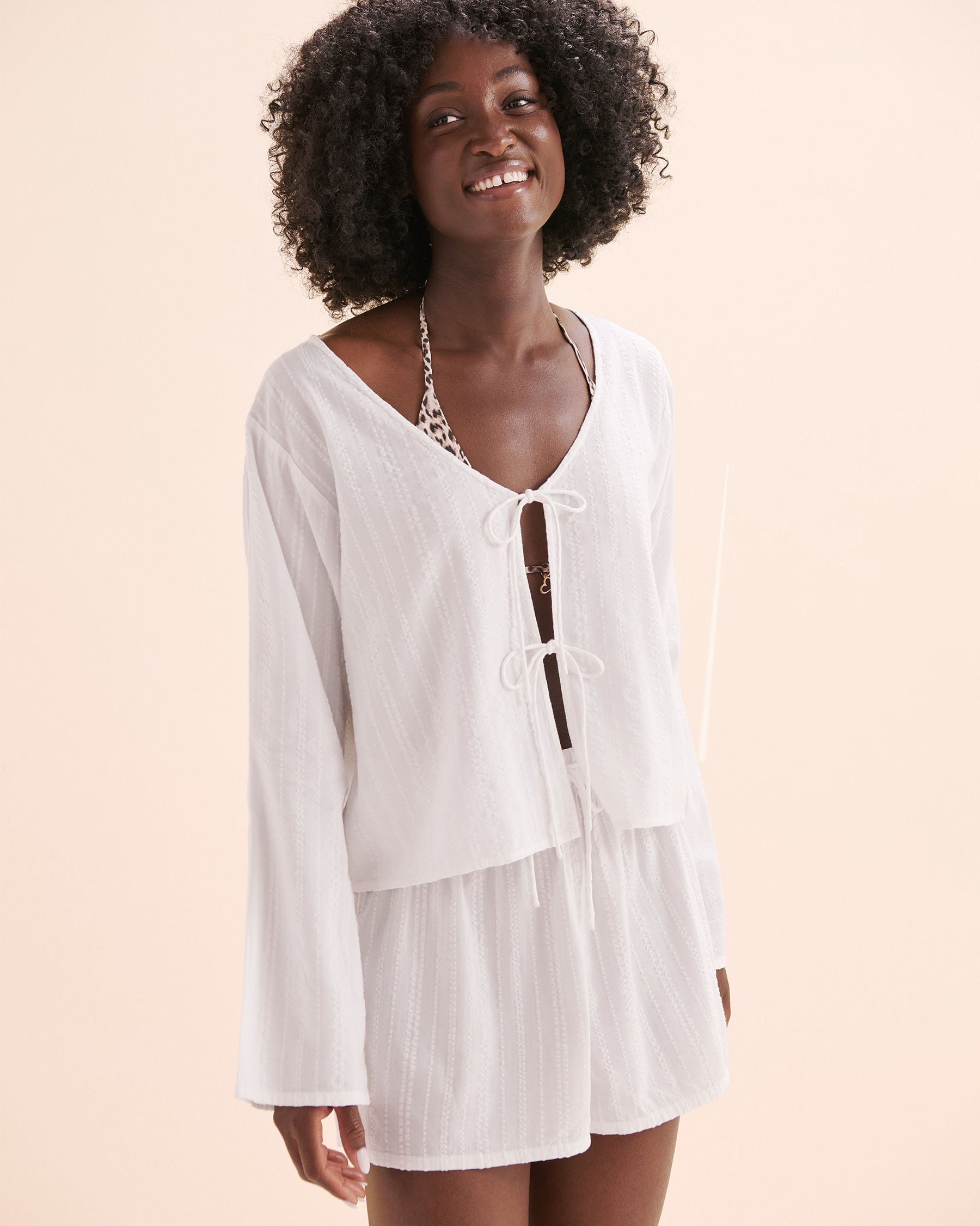 RIP CURL Haze Tie Front Shirt White 06HWSH - View7