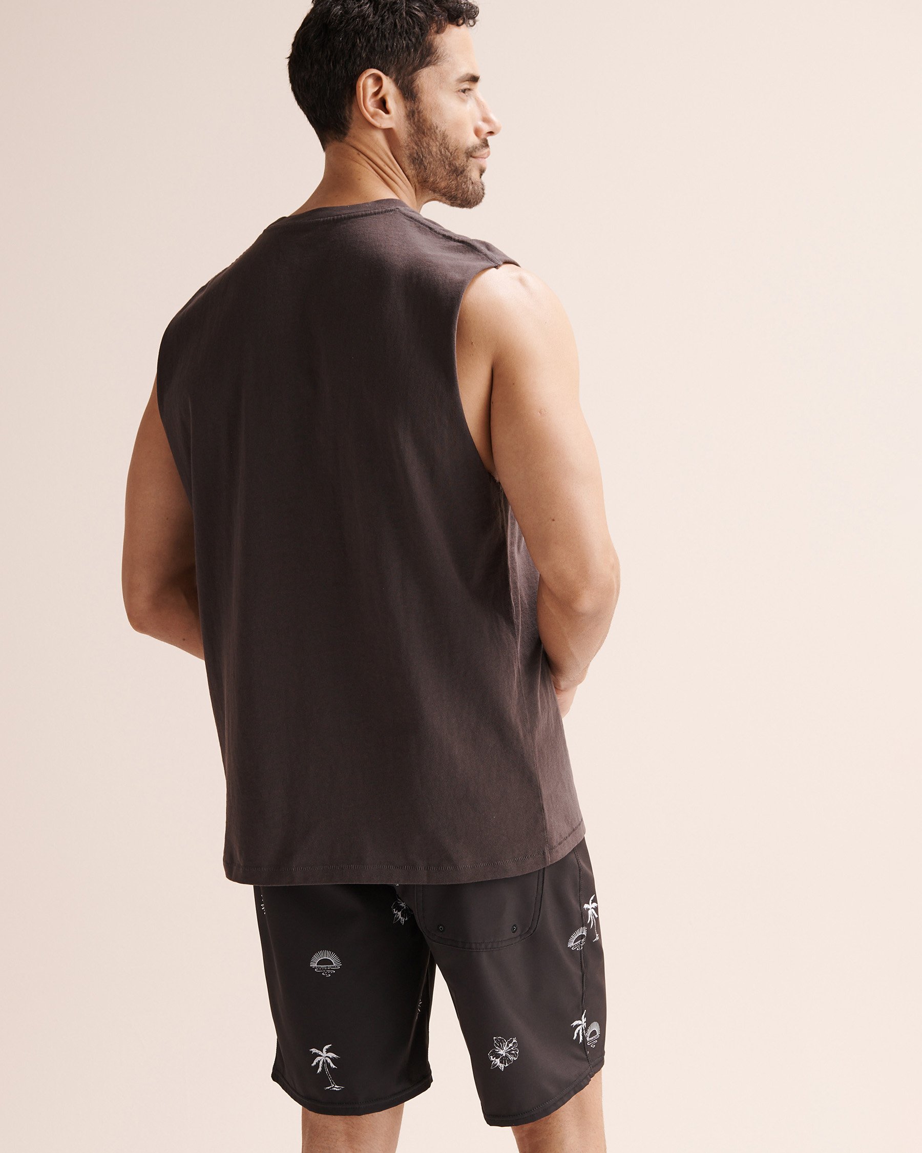 RIP CURL Plain Wash Muscle Tank Top Black 0BVMTE - View2