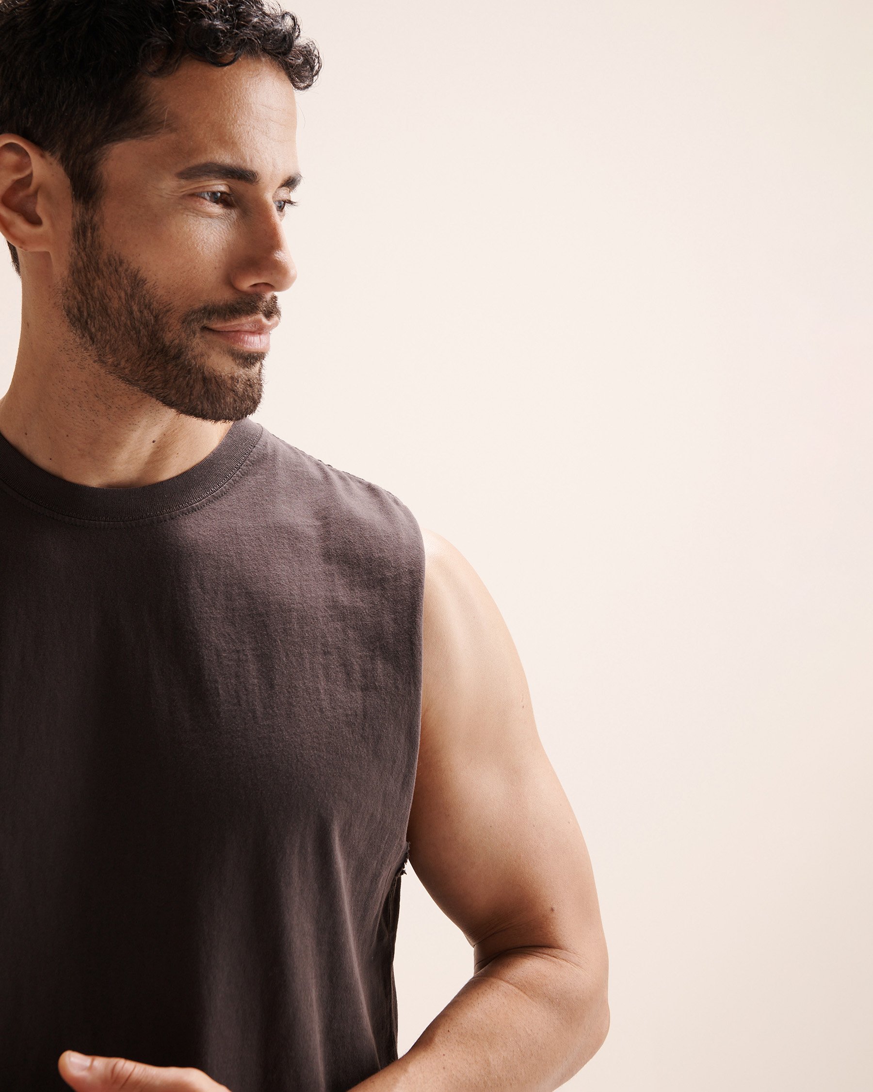 RIP CURL Plain Wash Muscle Tank Top Black 0BVMTE - View3