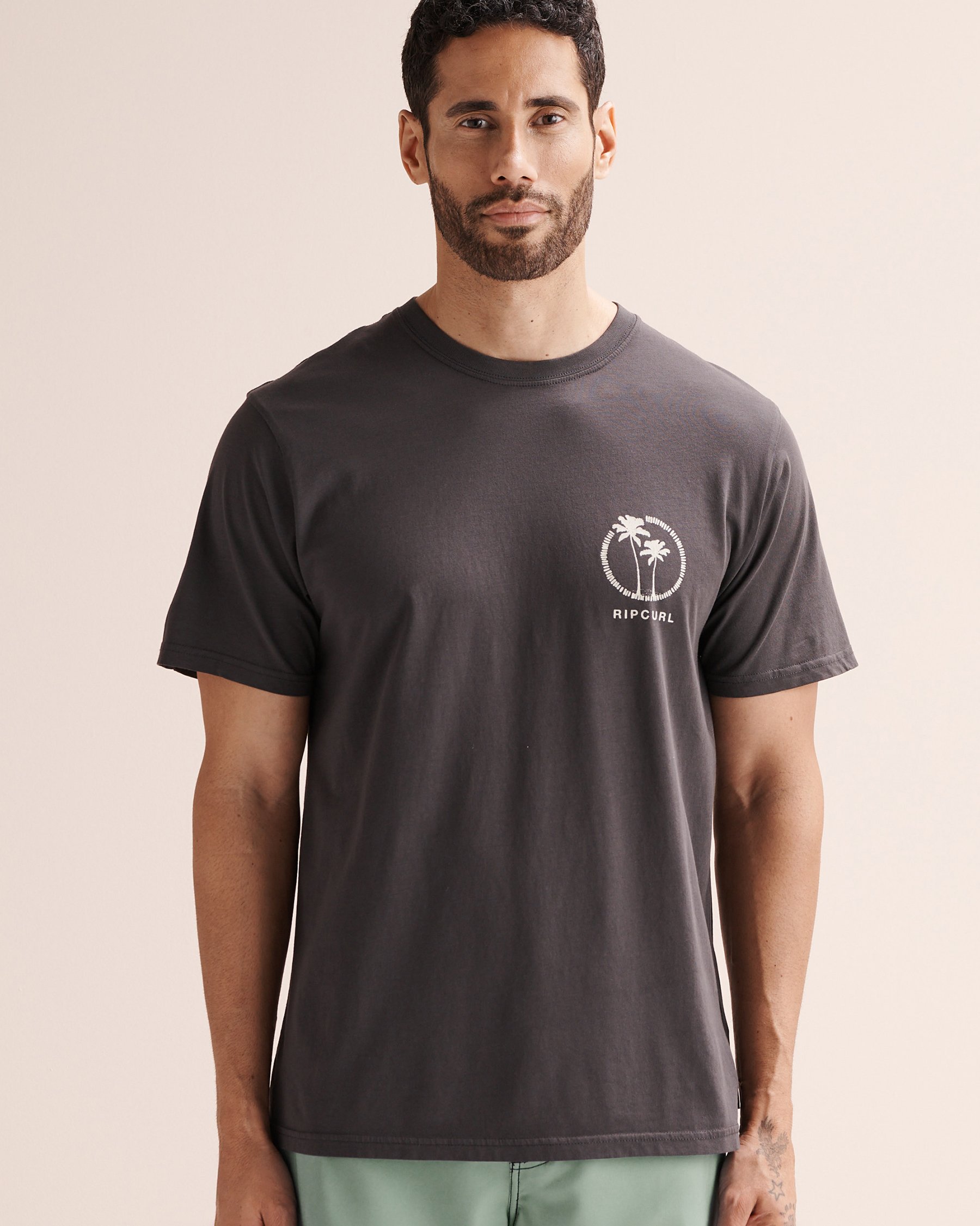 RIP CURL Mod Cali Two Palms T-Shirt Black 0SPMTE - View4