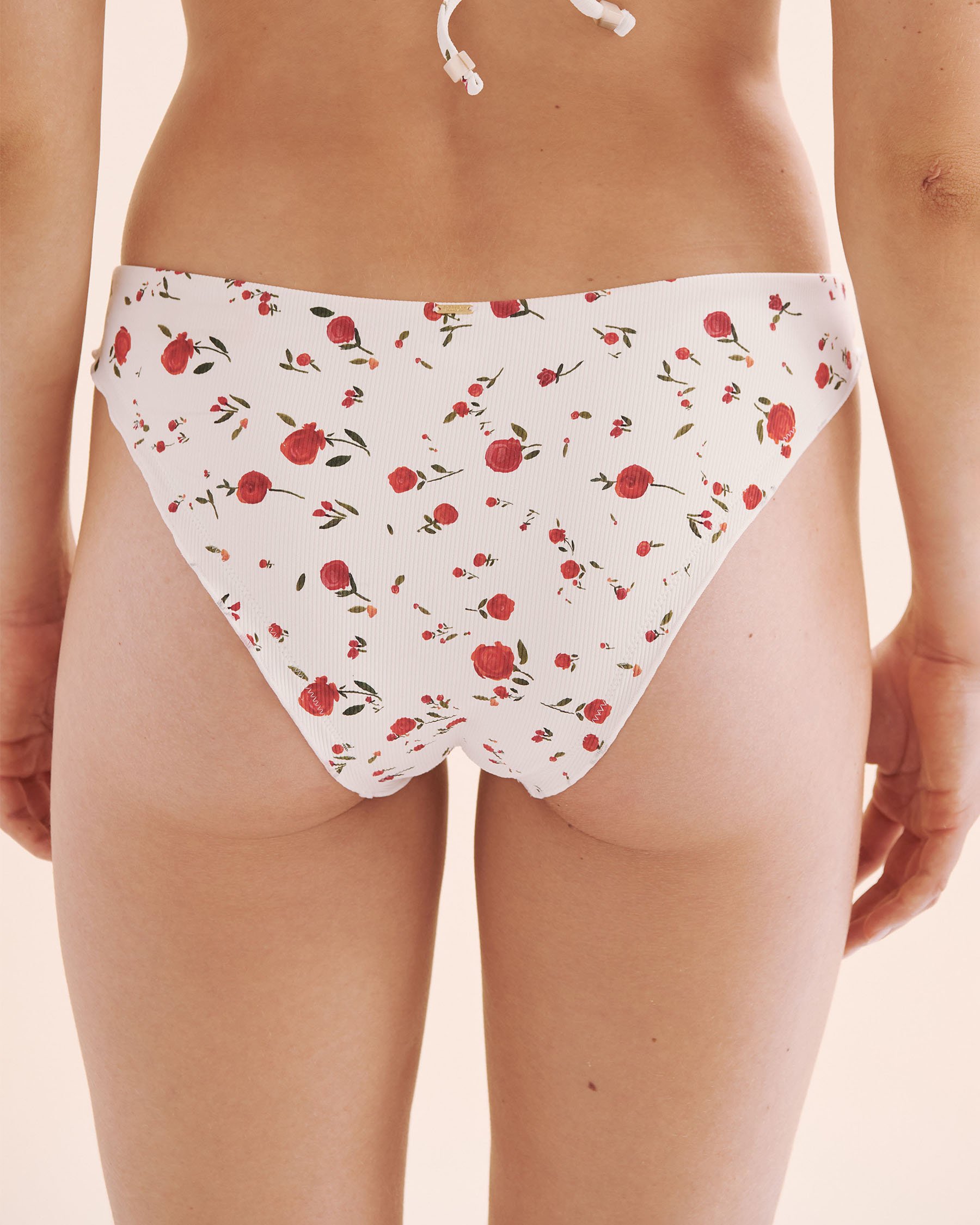 EVERYDAY SUNDAY Rosy Bliss Frill Edge Bikini Bottom White, red, green ESBEAW05720 - View2