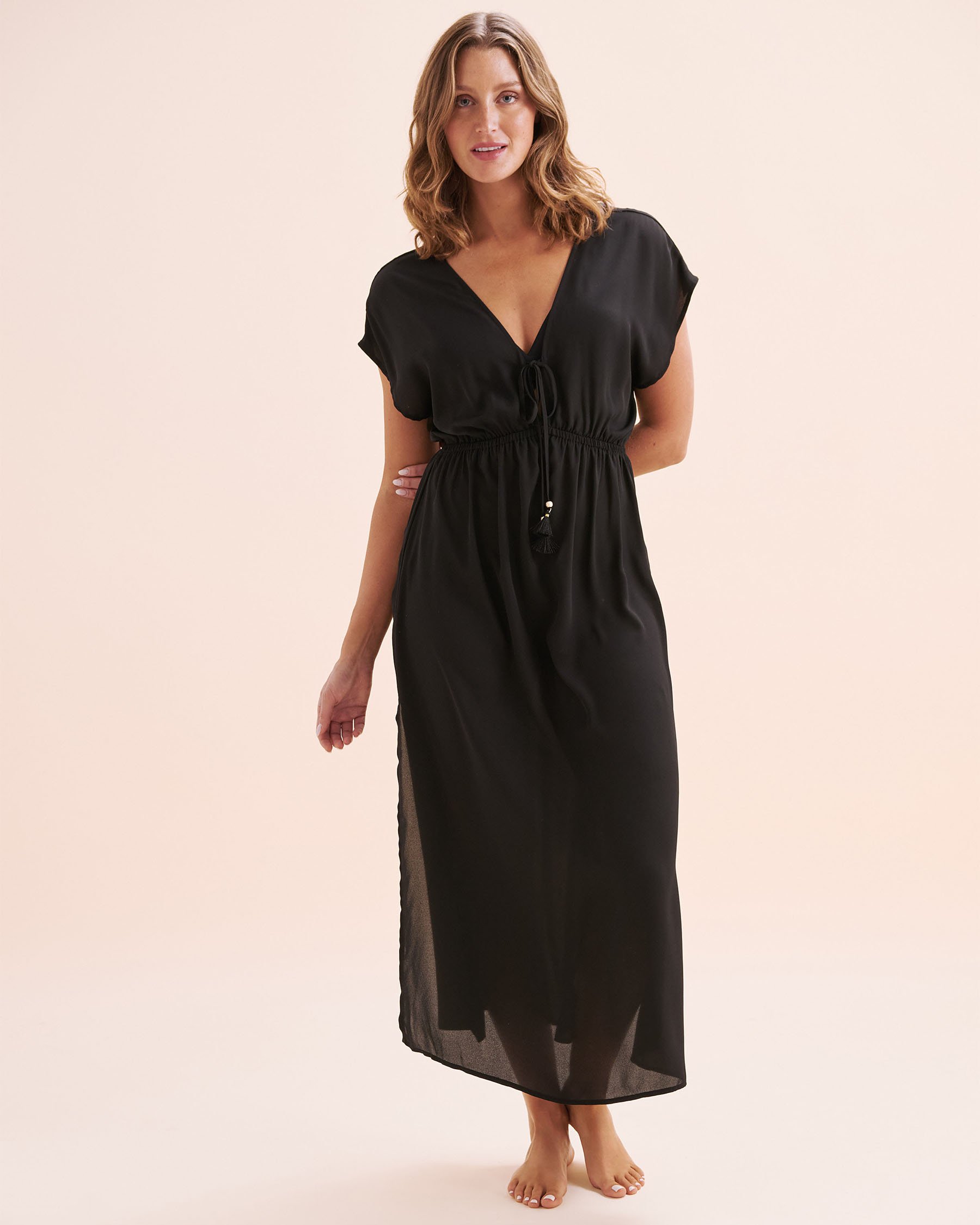 SANTEMARE Long Light Dress Black 02300175 - View1