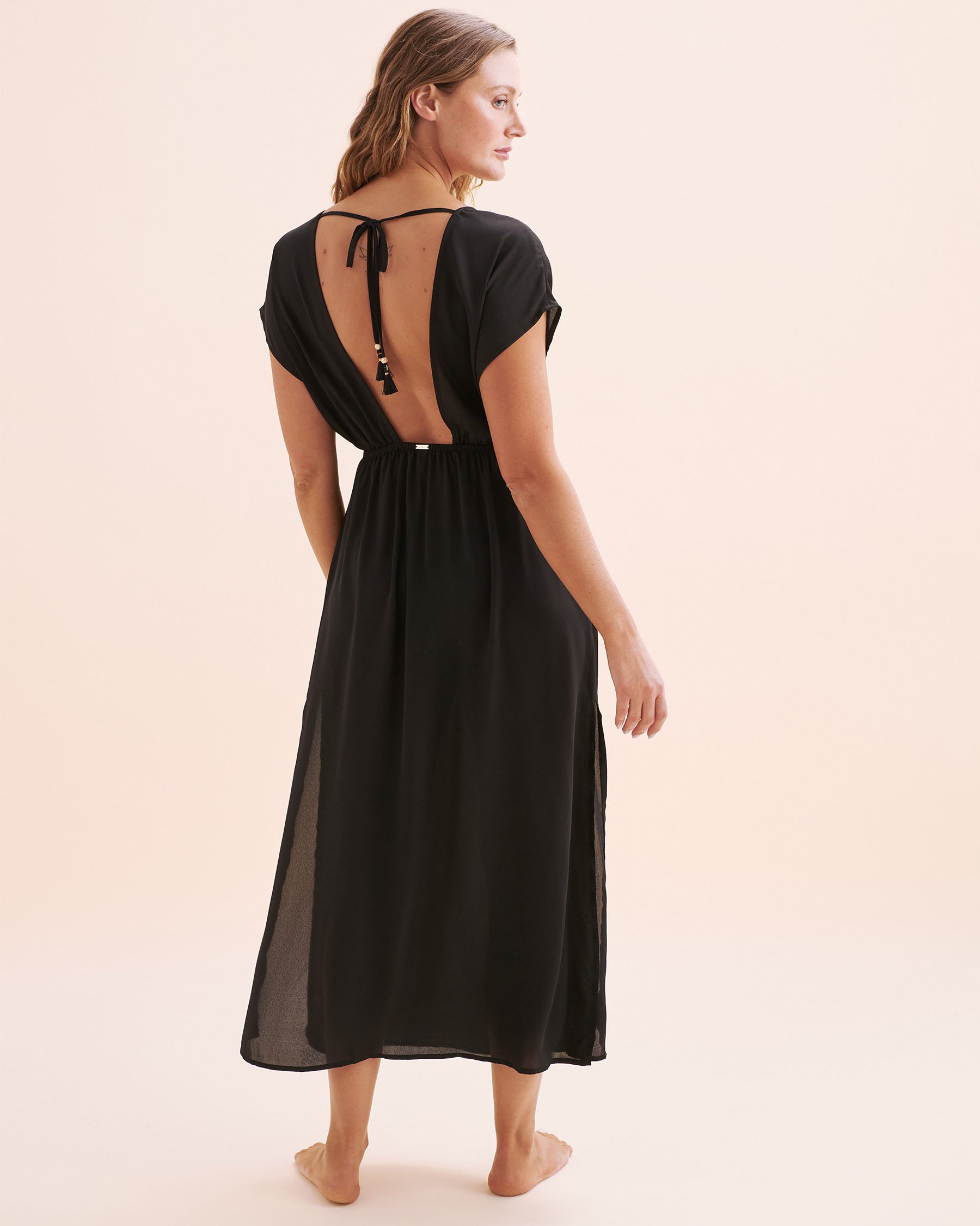 SANTEMARE Long Light Dress Black 02300175 - View2