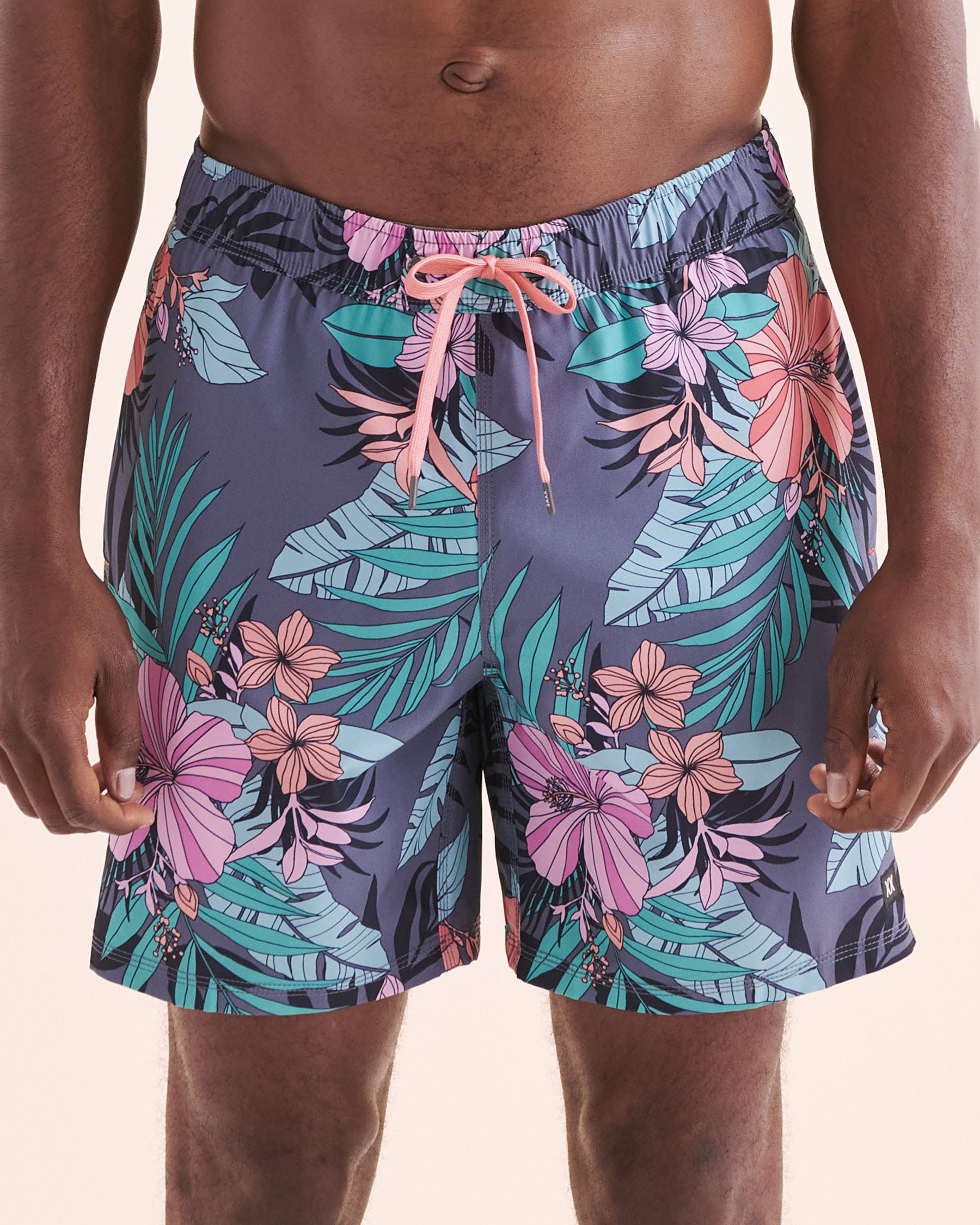 SAXX Oh Buoy 2 in 1 Volley Swimsuit Blue and pink SXSW04L - View1