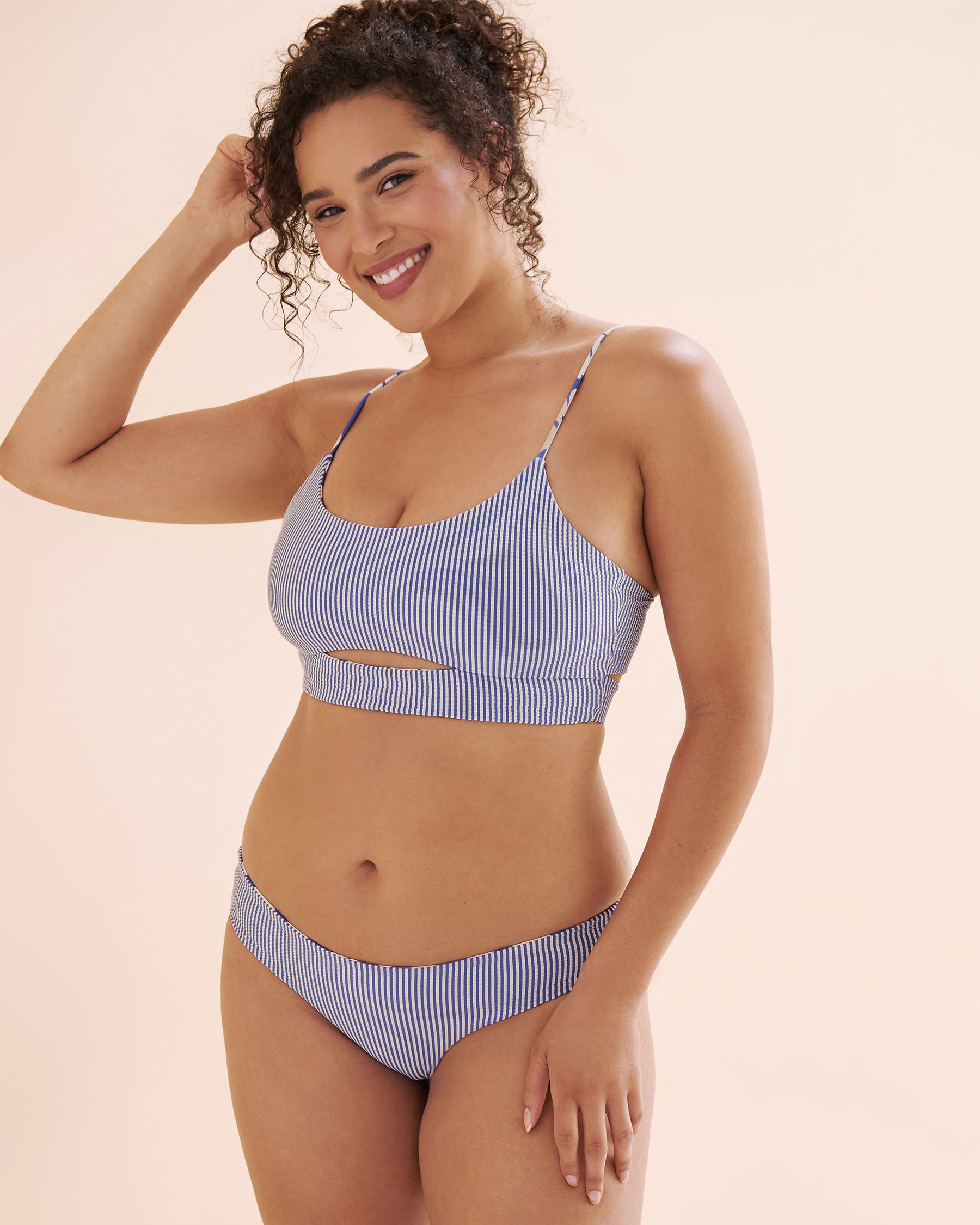 RIP CURL Surf Dreams Reversible D-DD Cup Bikini Top Blue and white 0TDWSW - View5