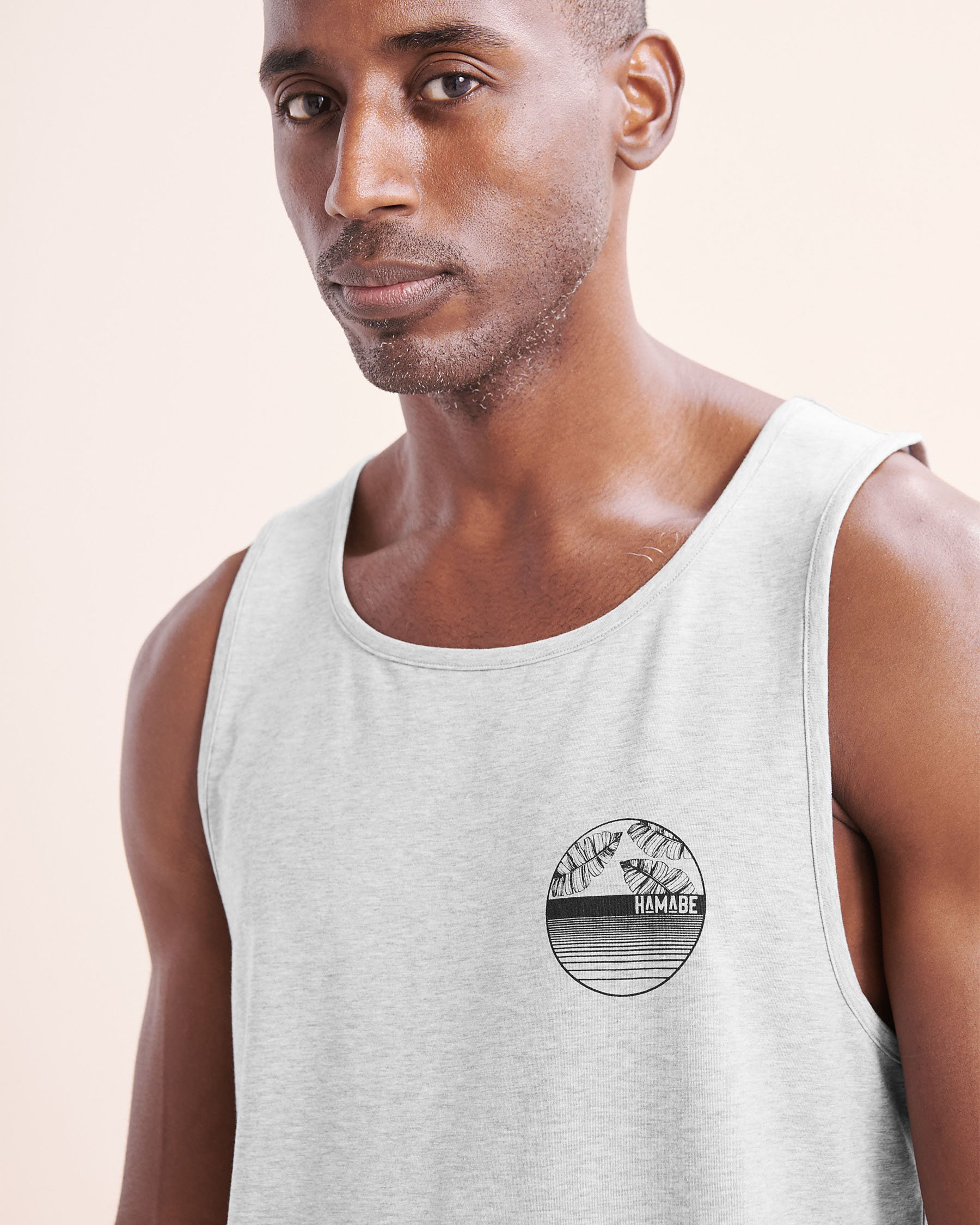 HAMABE Tank Top Grey Mix 04100046 - View3