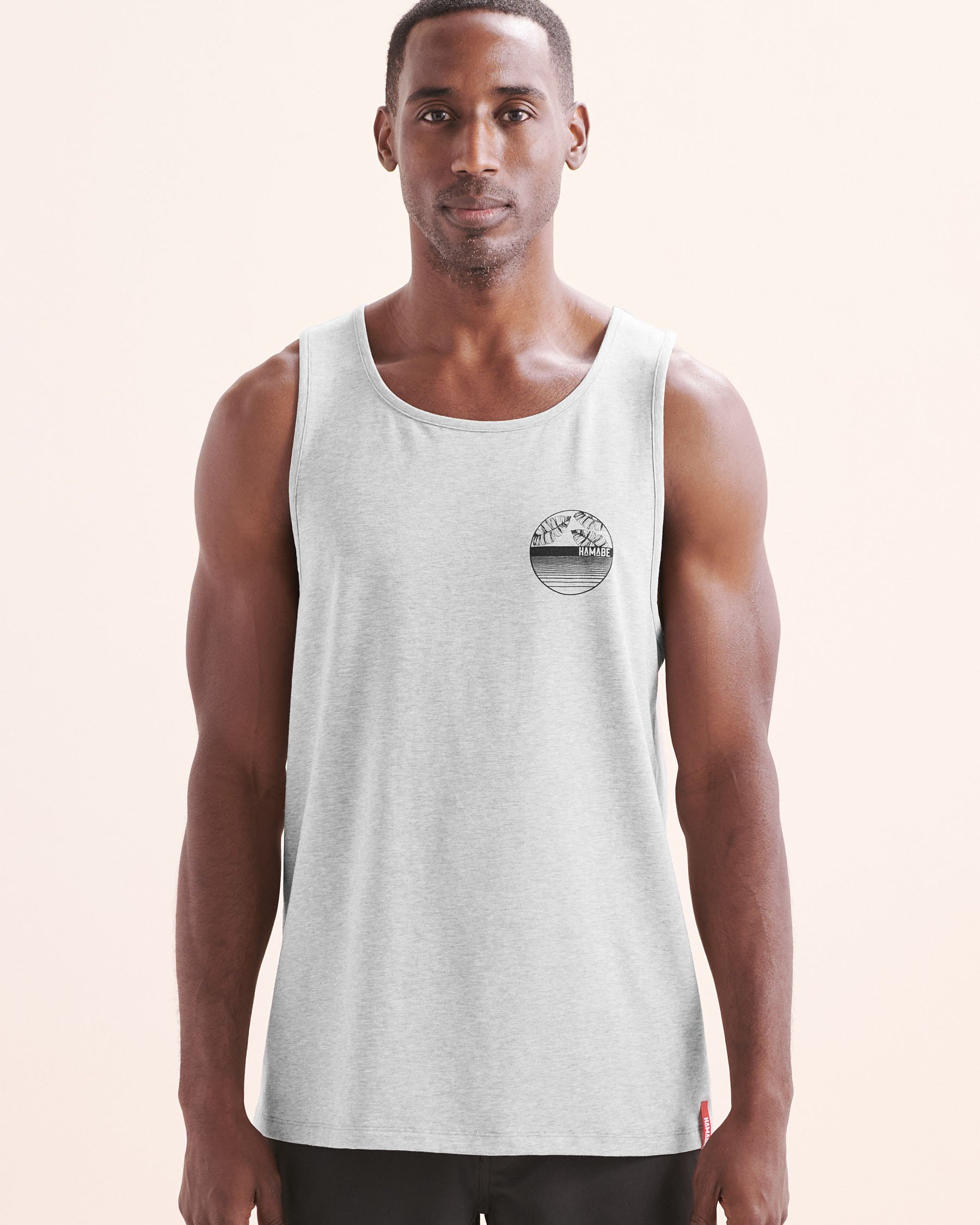 HAMABE Tank Top Grey Mix 04100046 - View4