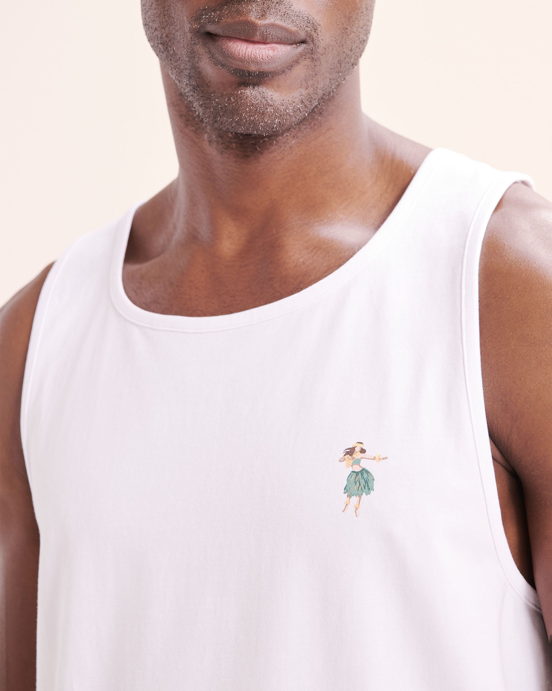 HAMABE Tank Top White 04100046 - View3