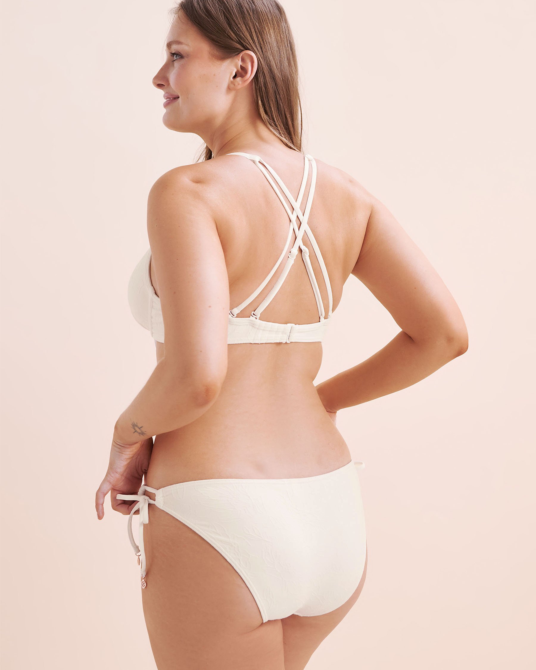 TURQUOISE COUTURE Textured Push-Up Bikini Top White 01100479 - View7