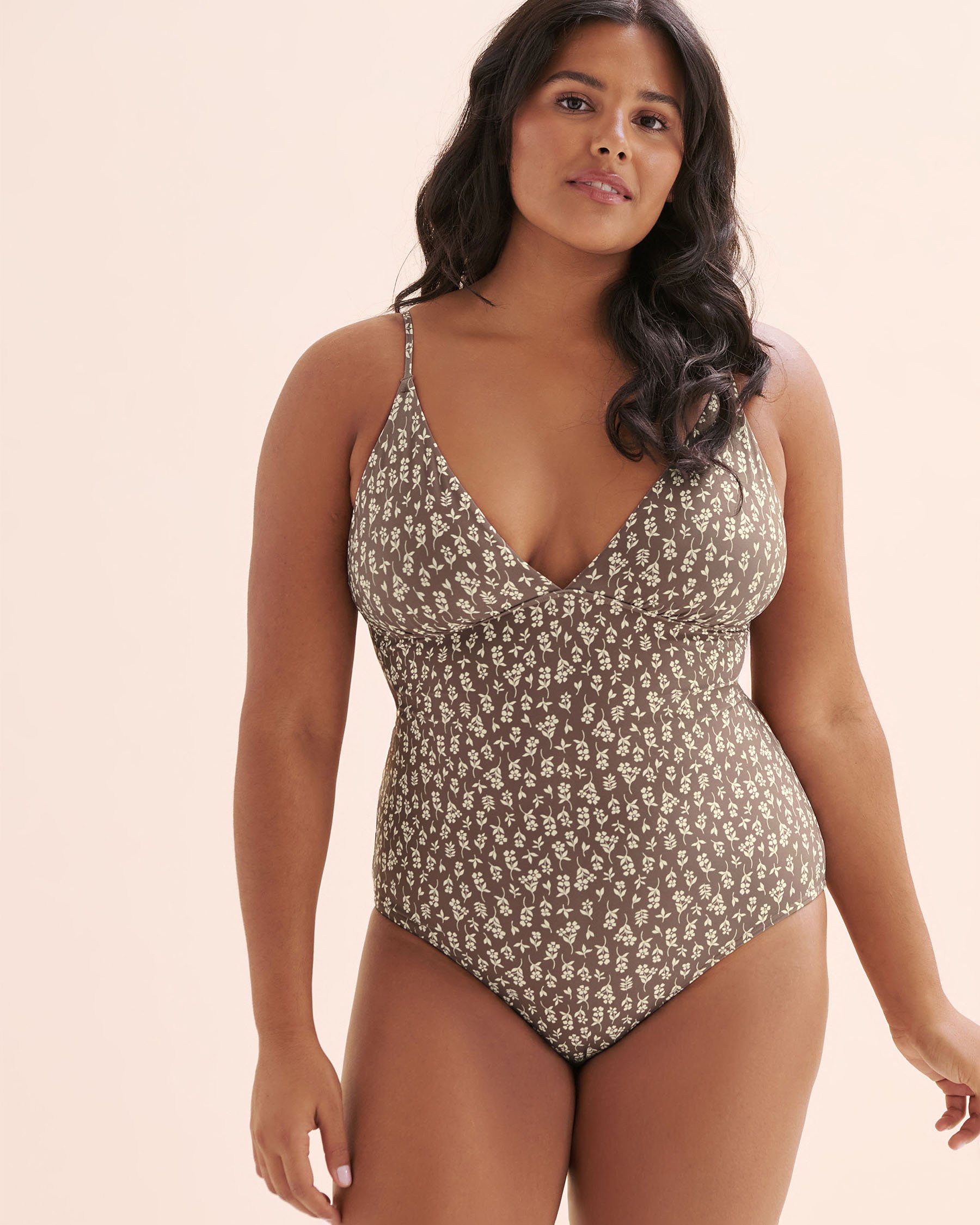 TROPIK Maillot une-pièce floral Brun et blanc 01400121 - View5