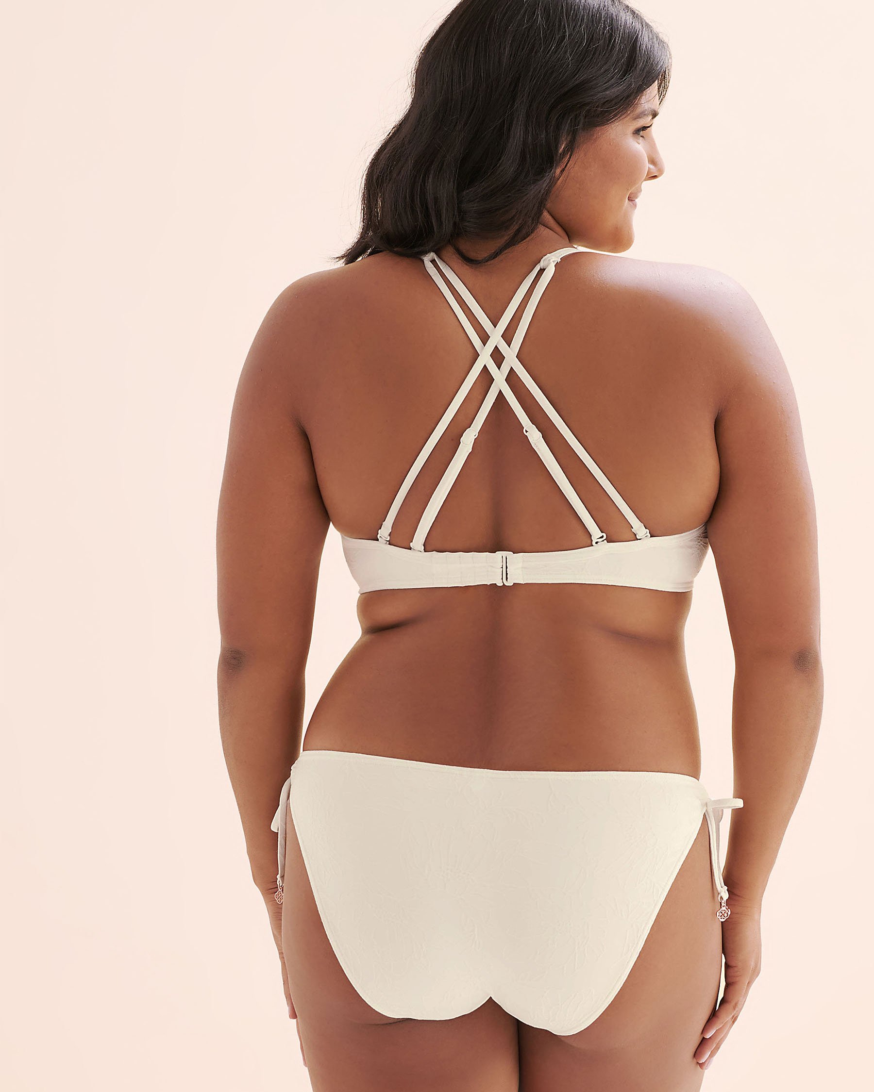 TURQUOISE COUTURE Haut de bikini push-up texturée Blanc 01100479 - Voir10