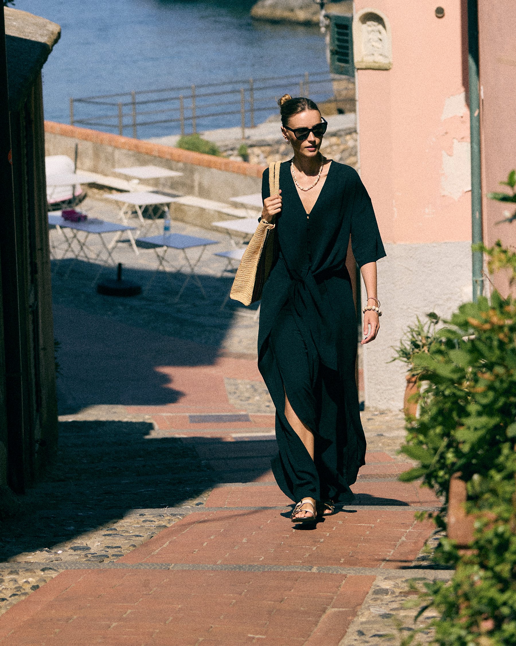 EVERYDAY SUNDAY Wide Leg Cover Up Pants Black ESBEAW05869A - View1