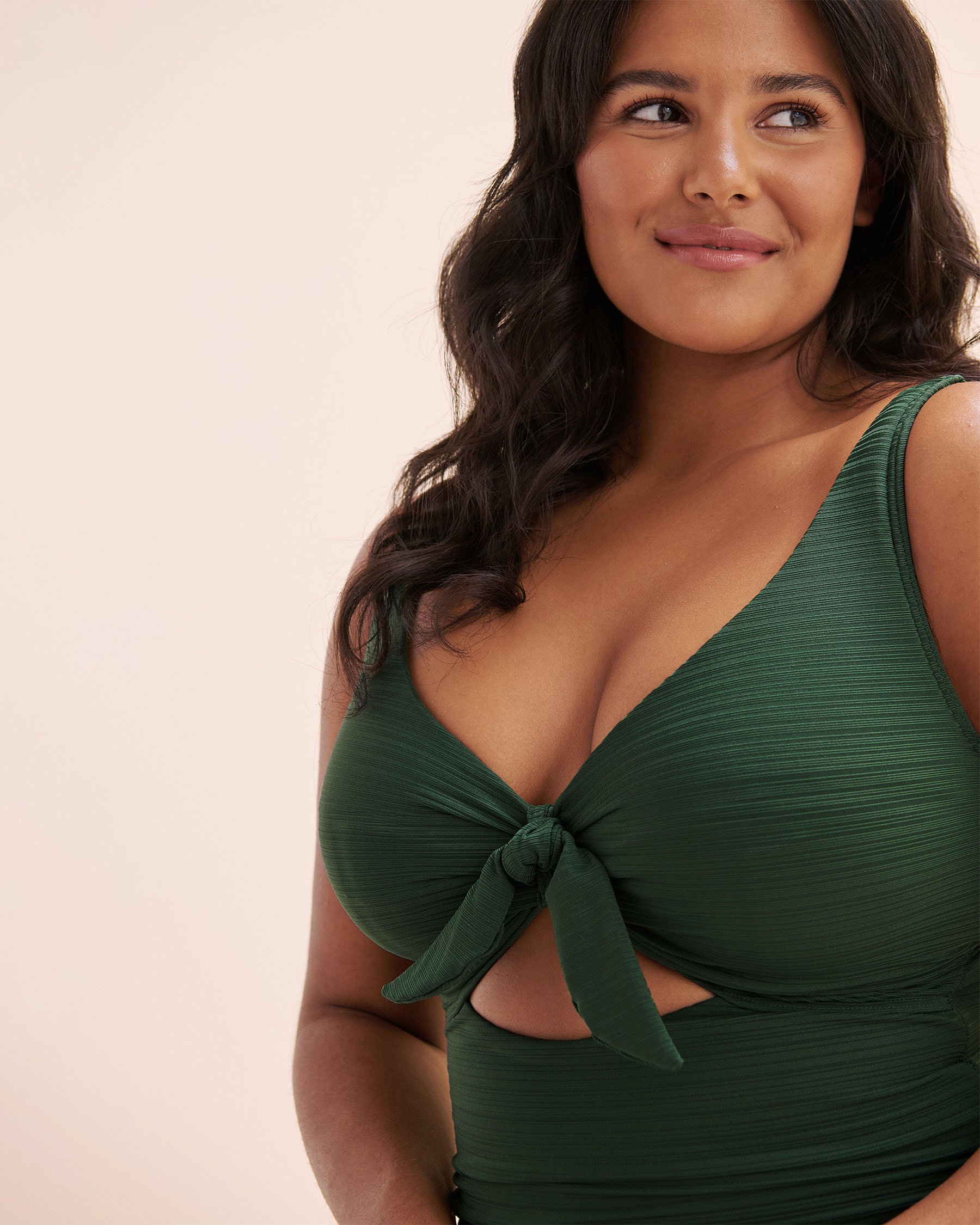 ARTESANDS Maillot une-pièce à découpe bonnet D/DD Aria Cezanne Vert pin AT1763GA - View3