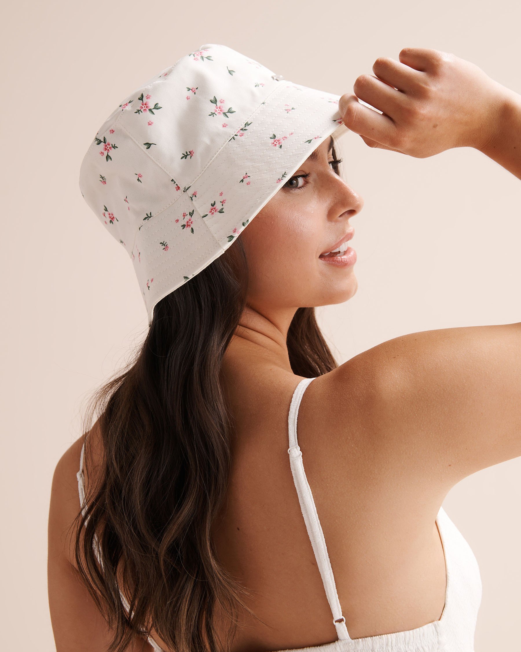 TROPIK Floral Bucket Hat White 02500014 - View2