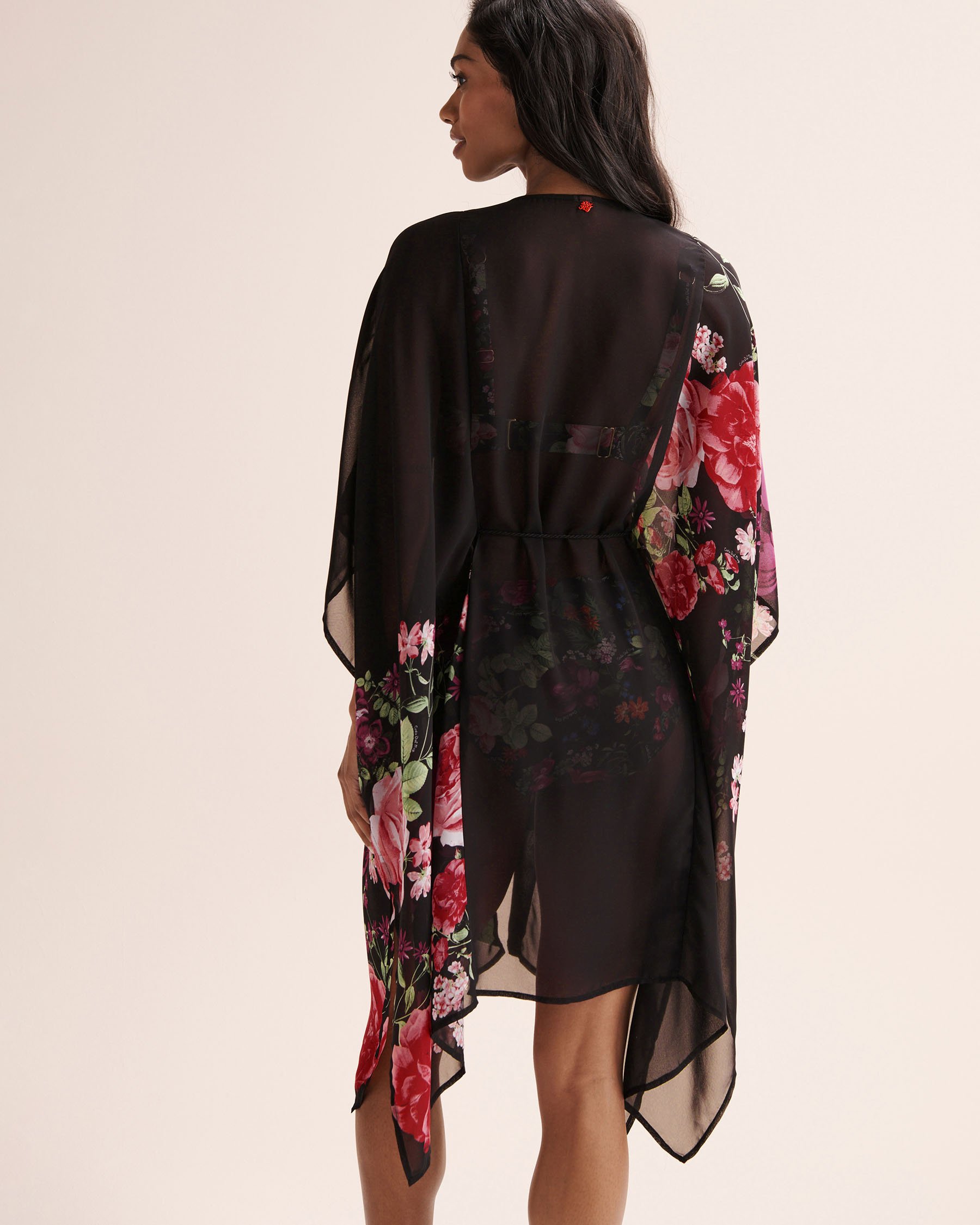 COSTA DEL REY Floral Caftan Black 02400059 - View5