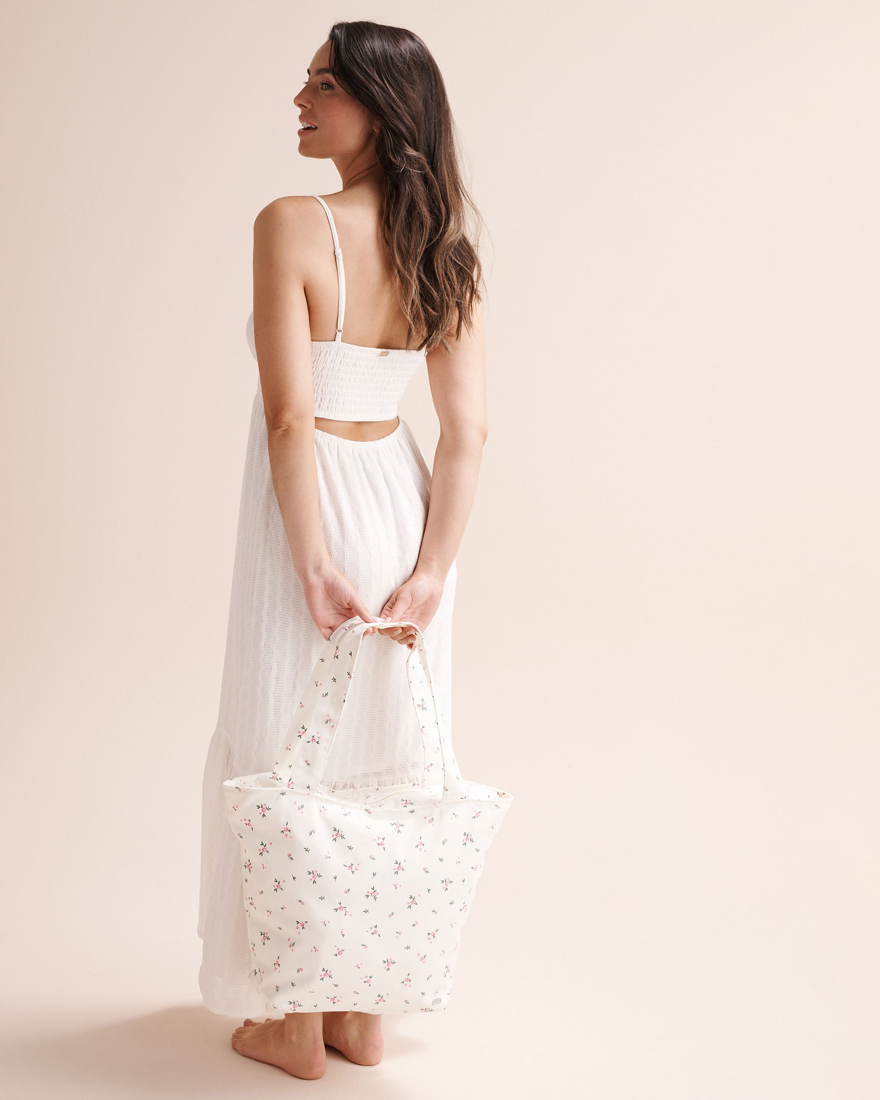 TROPIK Floral Canvas Bag White 02500015 - View3