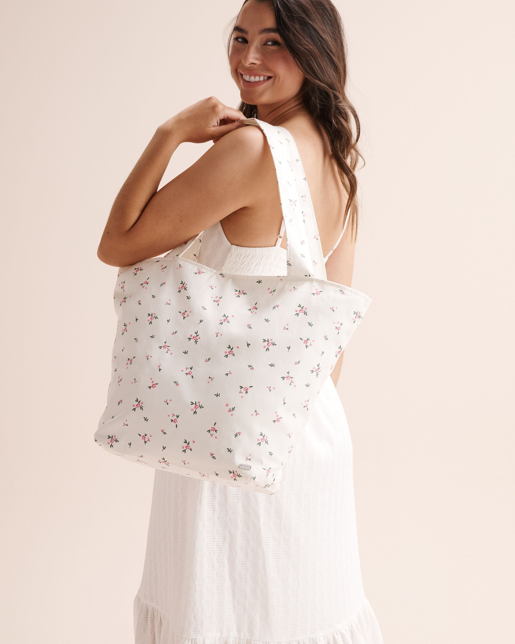 TROPIK Floral Canvas Bag White 02500015 - View4