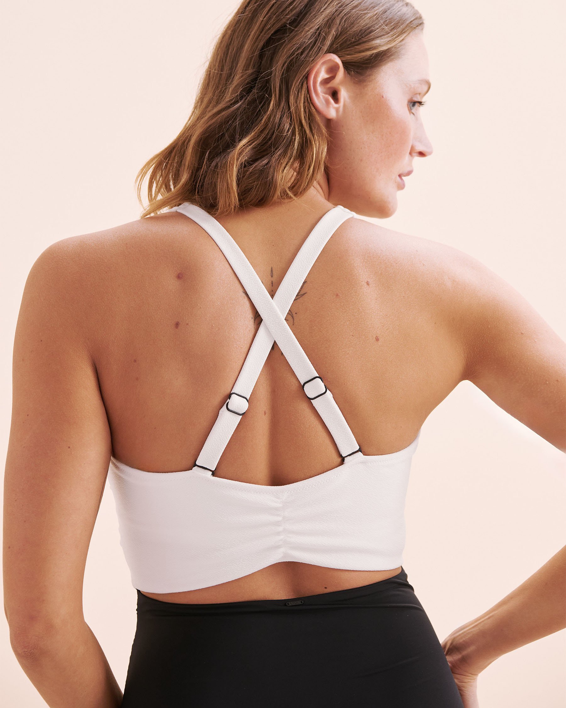 EVERYDAY SUNDAY Classic Wrap One-piece Swimsuit Black & White ESBEAW00964F - View6