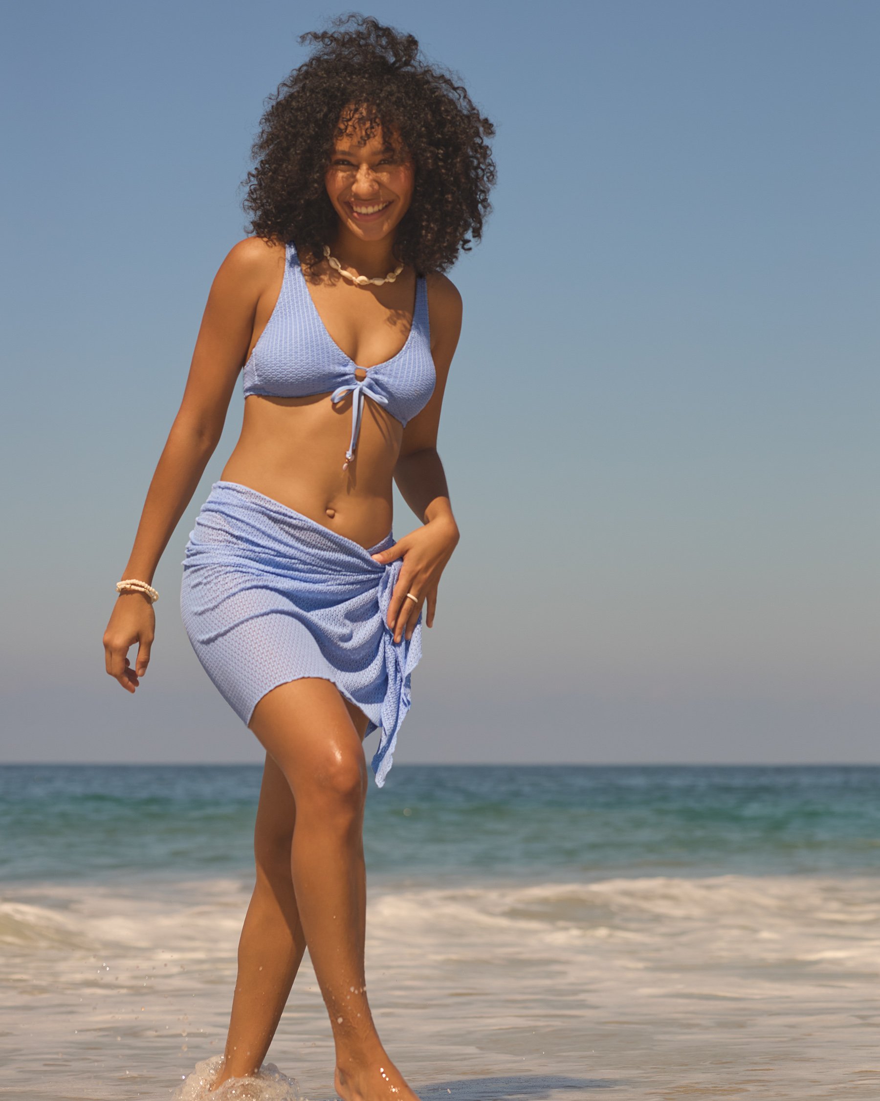 MY BIKINI STORY Crochet Short Pareo Serenity Blue 02200108 - View3