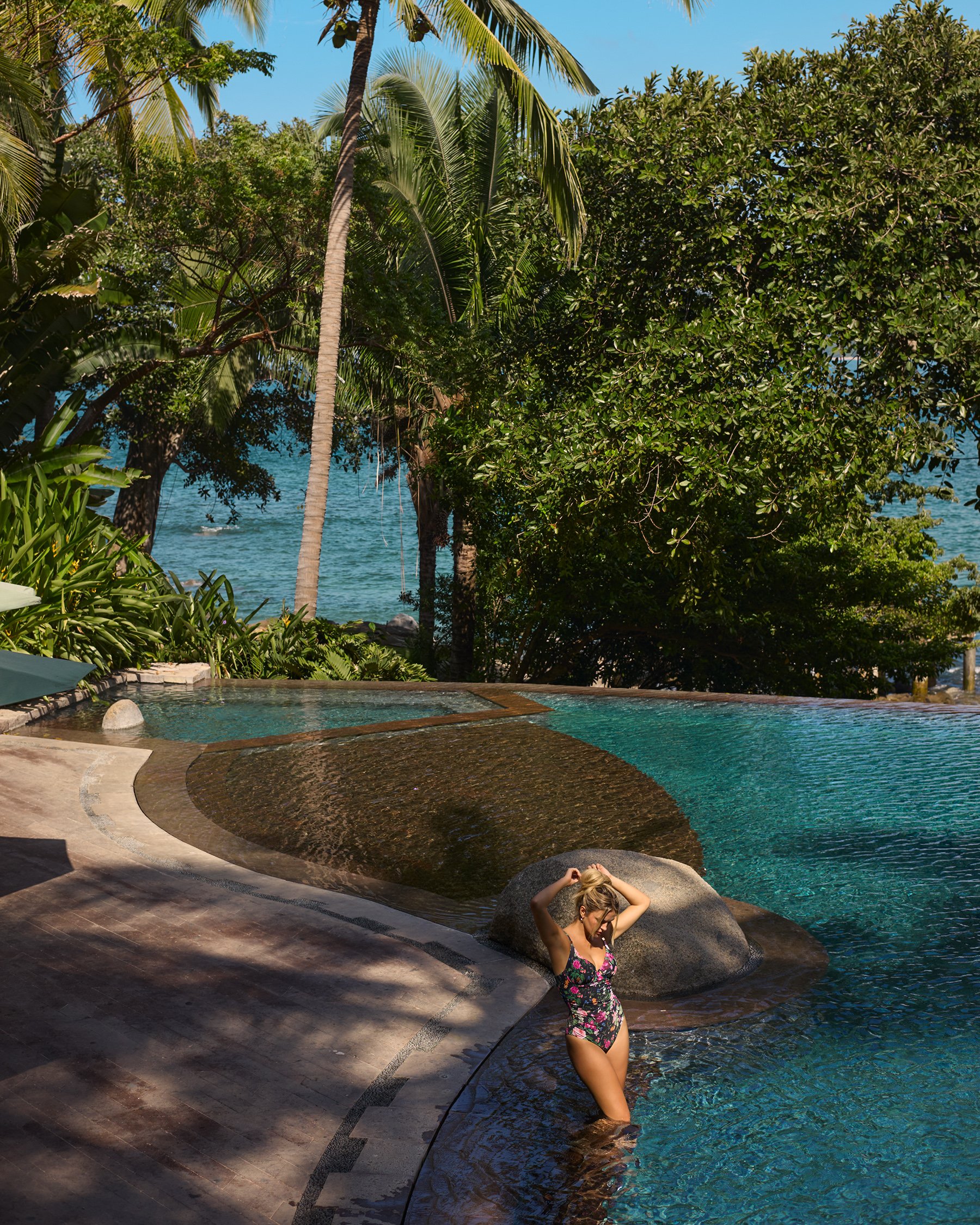 COSTA DEL REY Floral Tummy Control One-Piece Swimsuit Floral Black 01400129 - View5