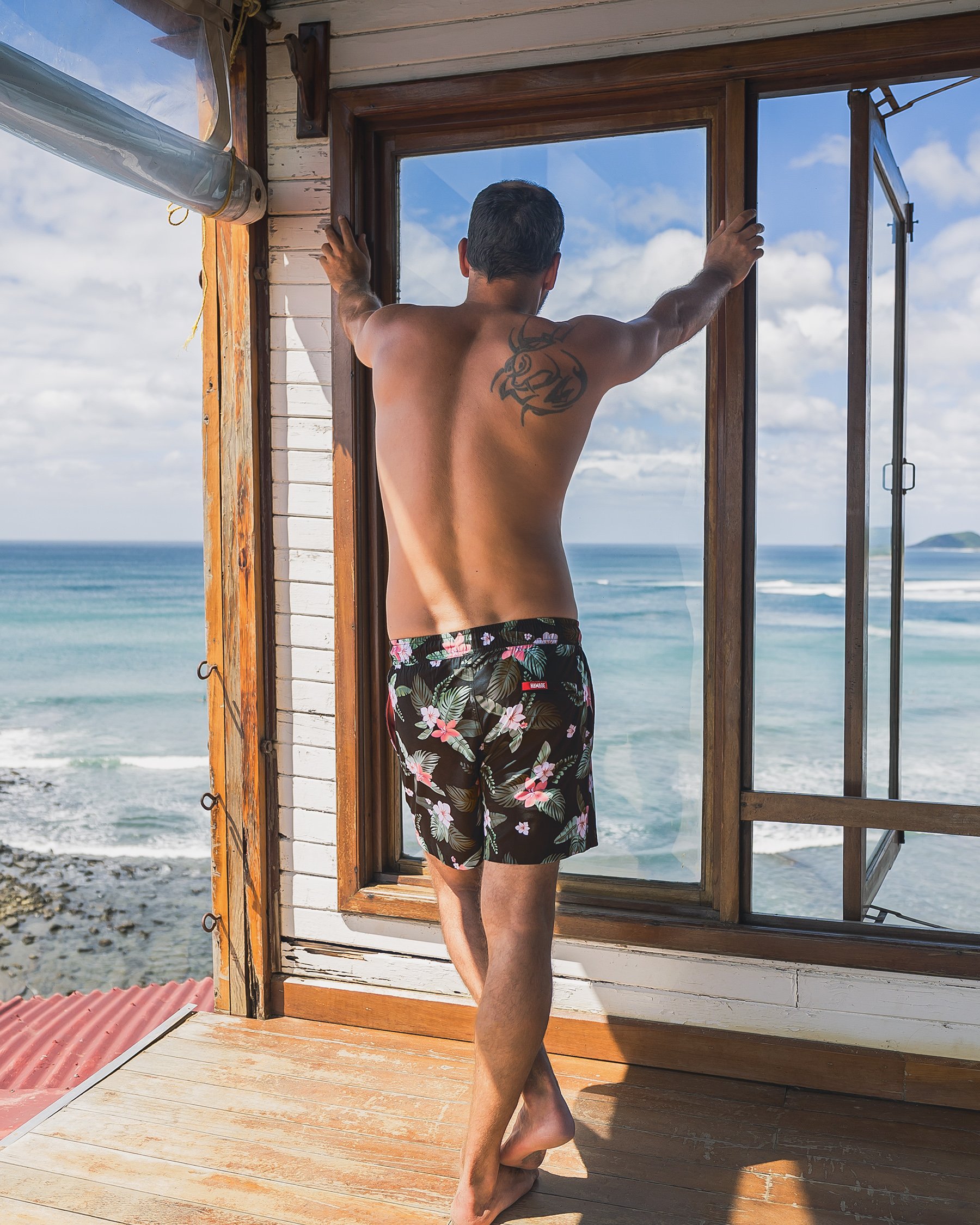 HAMABE Compression Liner Volley Swimsuit Black 03100070 - View1