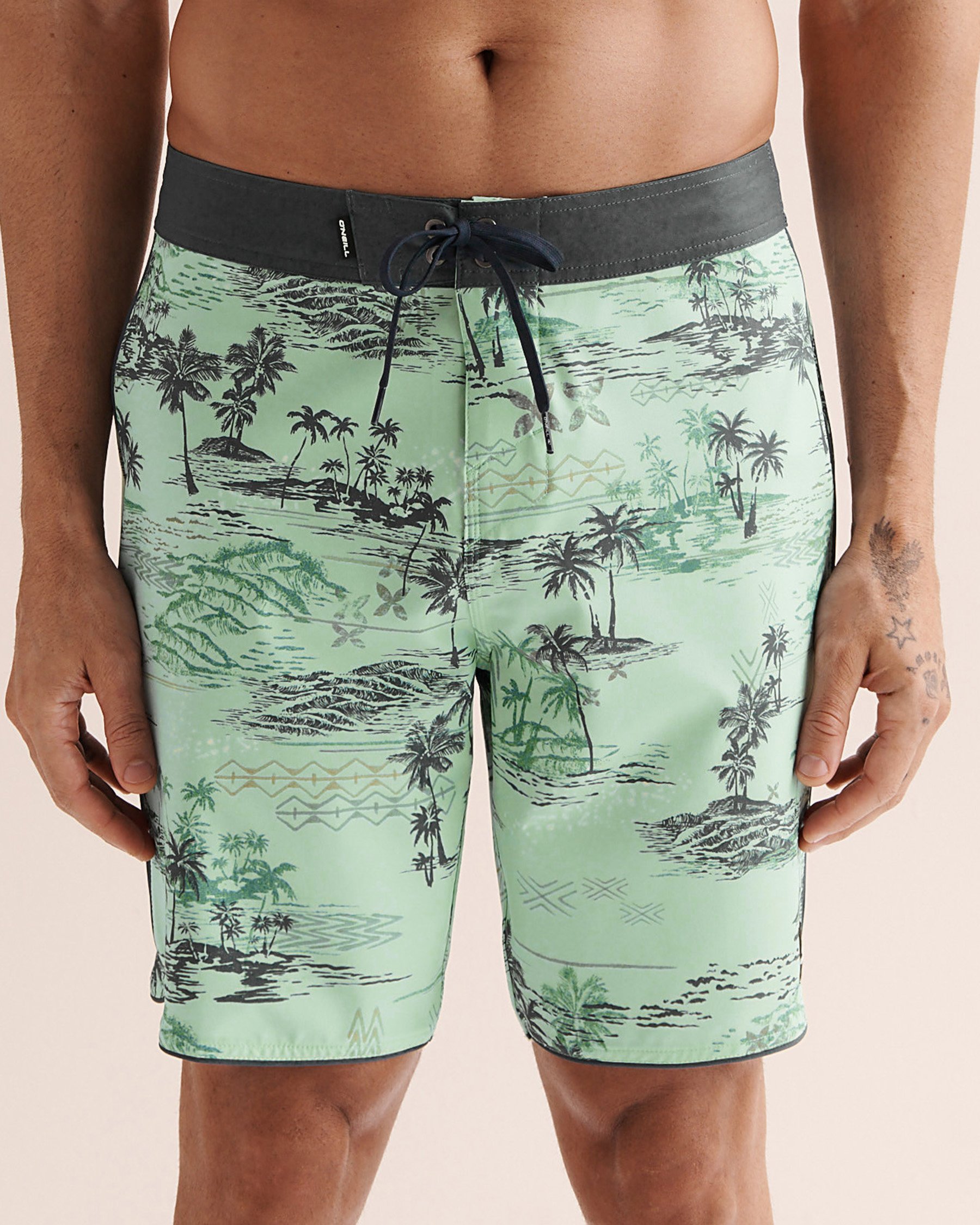 O'NEILL Hyperfreak Mysto Scallop 19'' Boardshort Green SP2610608 - View1