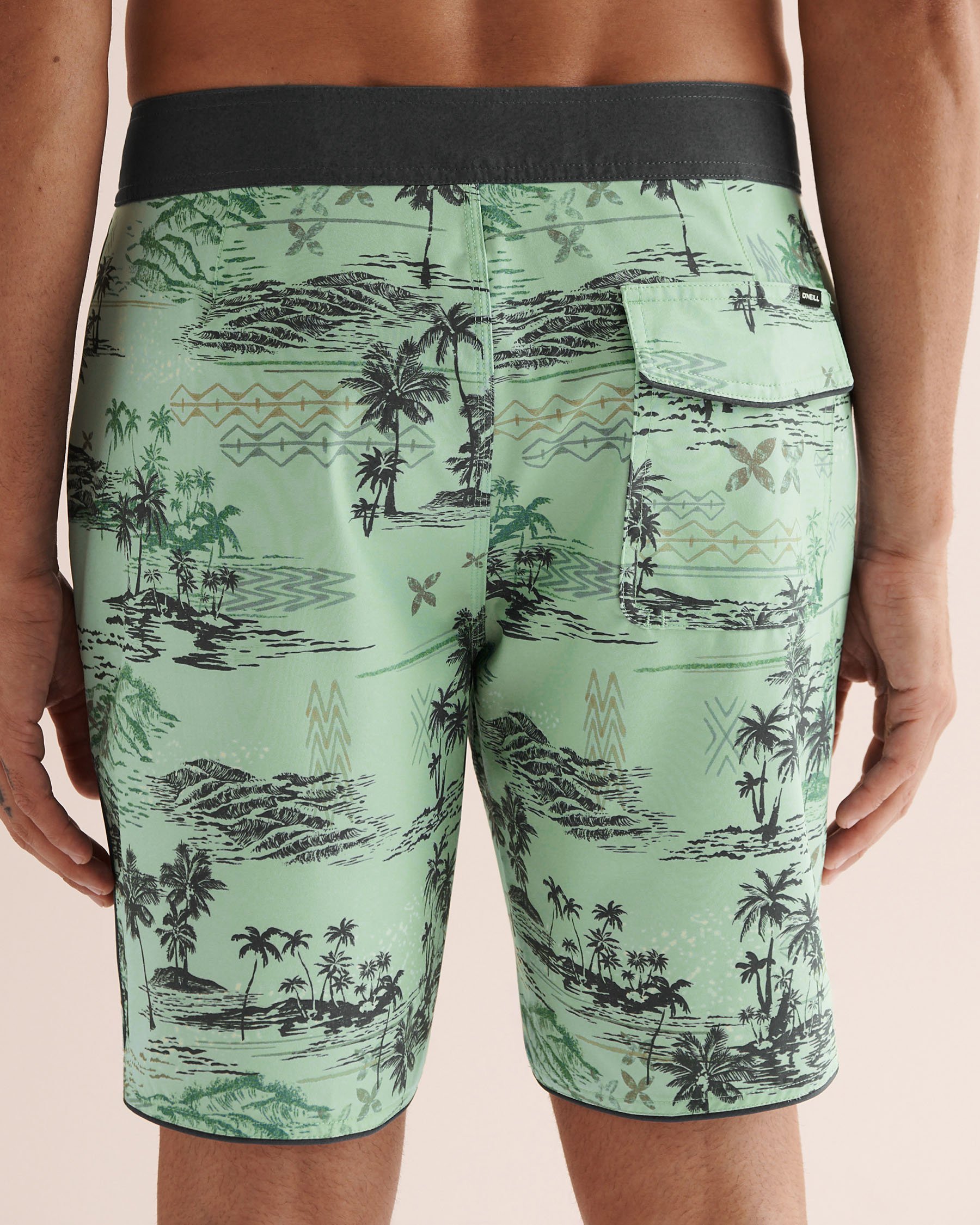 O'NEILL Hyperfreak Mysto Scallop 19'' Boardshort Green SP2610608 - View2