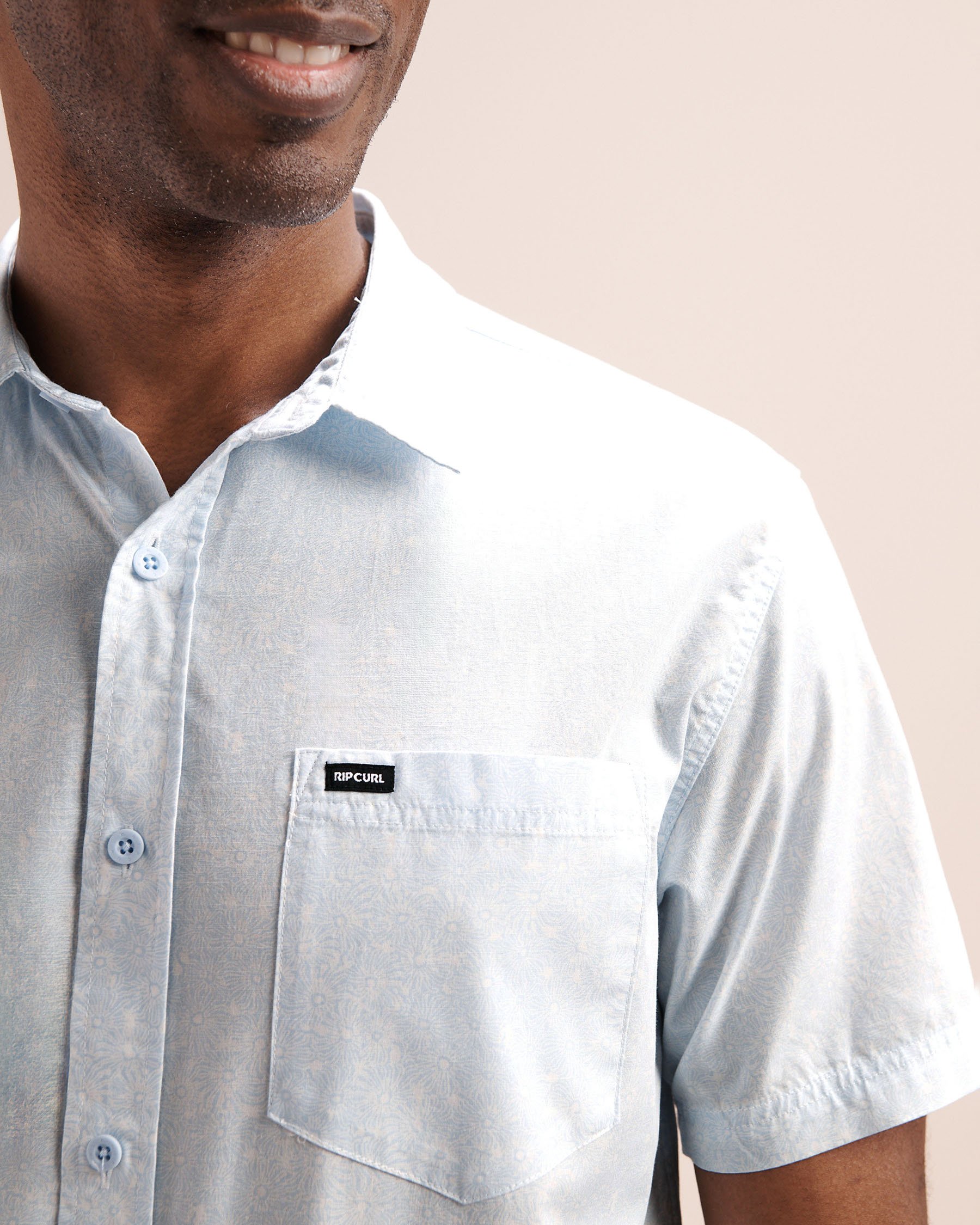 RIP CURL Chemise à manches courtes Hypno Micro Bleu glacier 06MMSH - View3