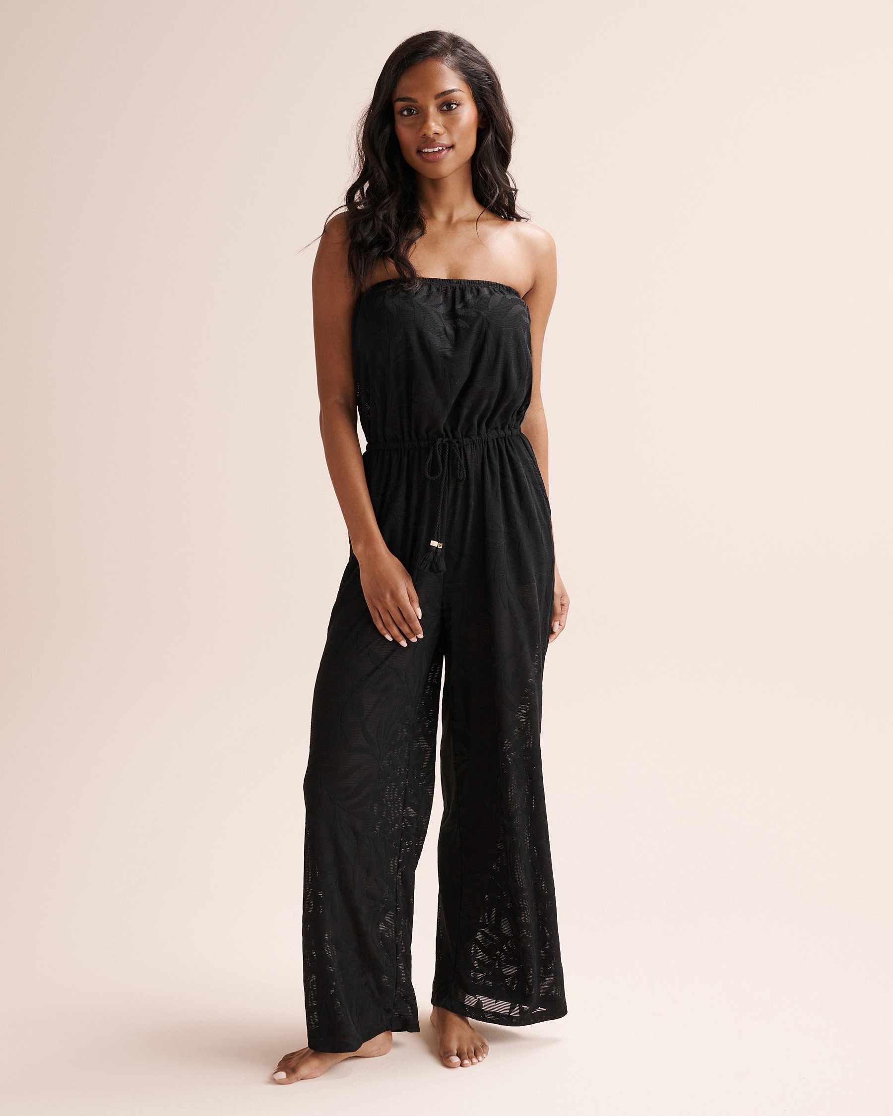 COSTA DEL REY Leaf Bandeau Jumpsuit Black 02300185 - View7