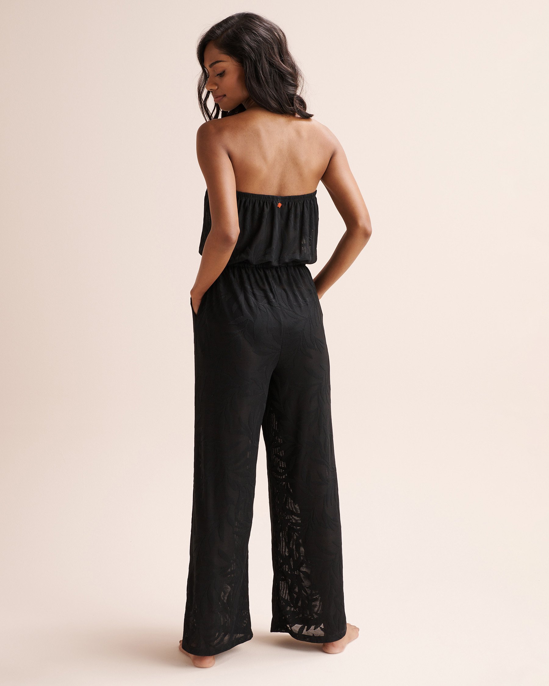 COSTA DEL REY Leaf Bandeau Jumpsuit Black 02300185 - View8