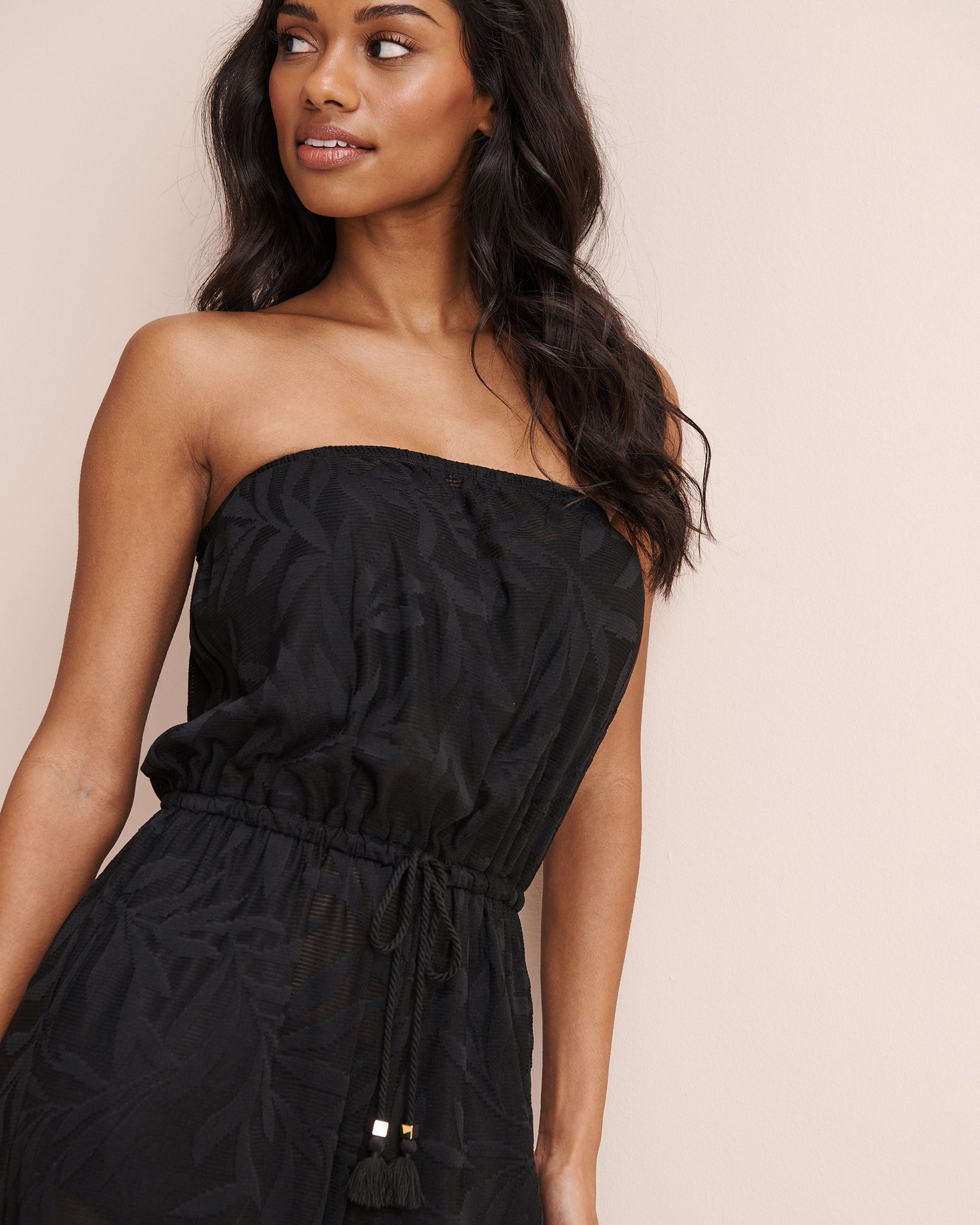 COSTA DEL REY Leaf Bandeau Jumpsuit Black 02300185 - View9