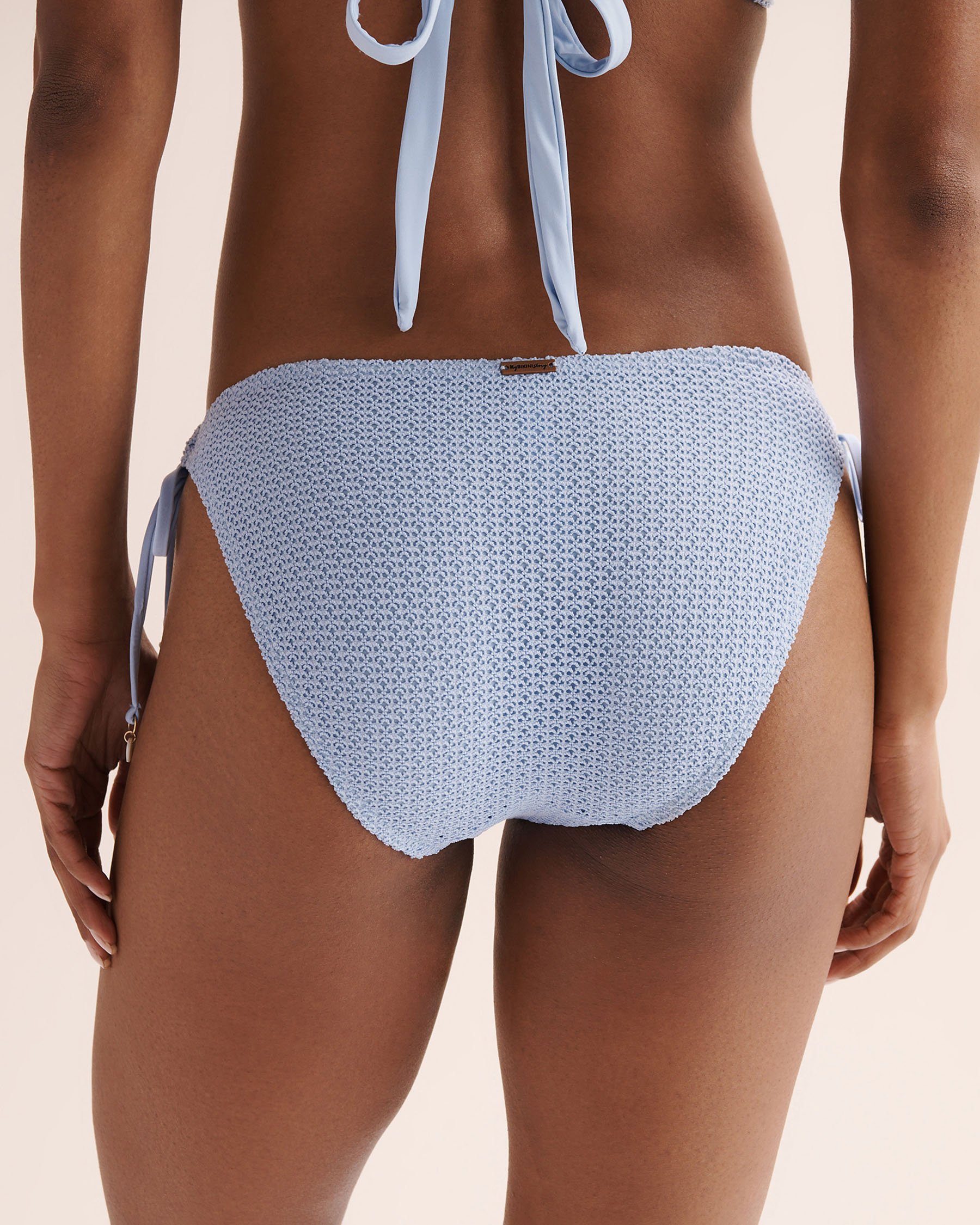 MY BIKINI STORY Crochet Low-Rise Bikini Bottom Serenity Blue 01300537 - View2
