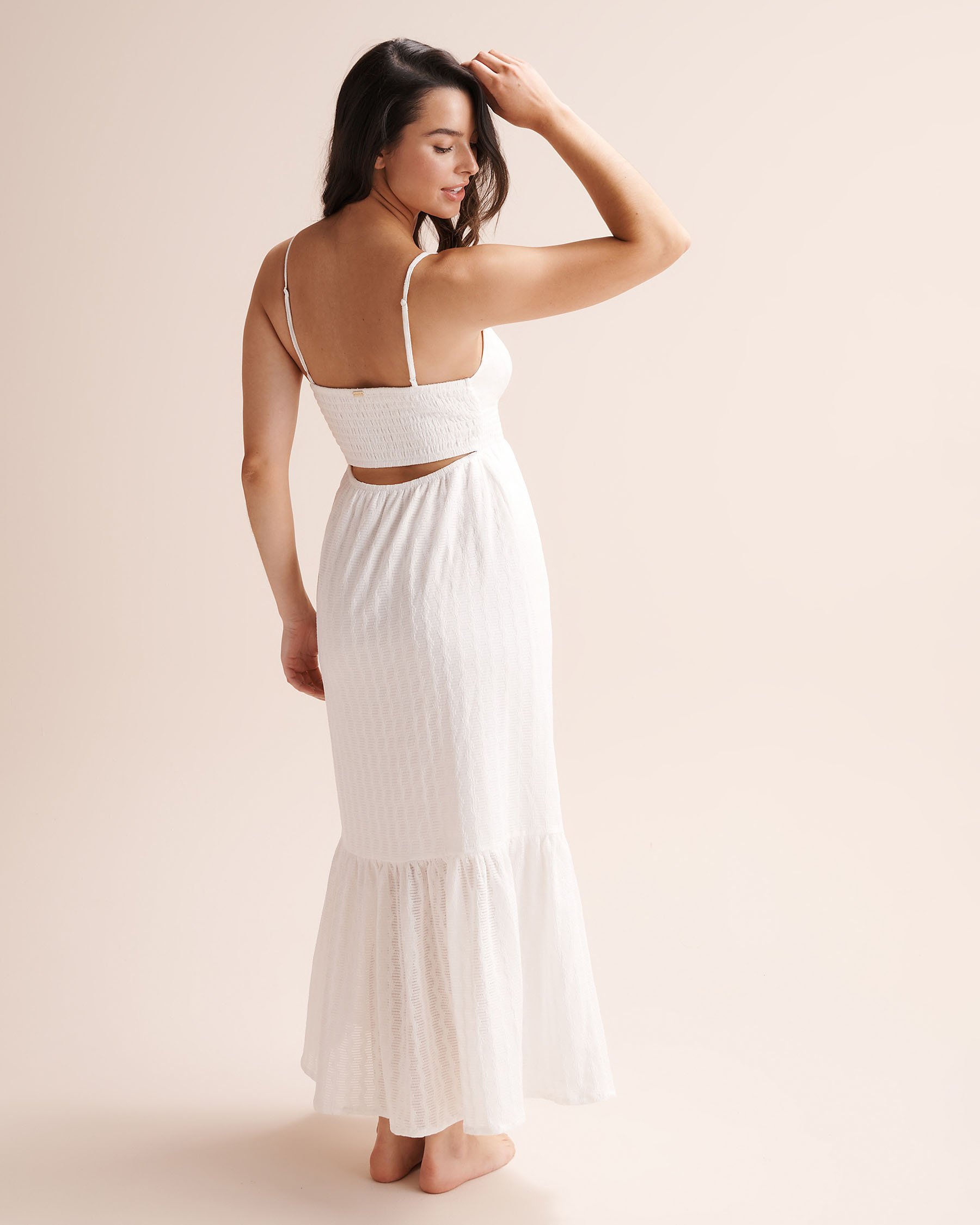 TROPIK Textured Maxi Dress White 02300182 - View2