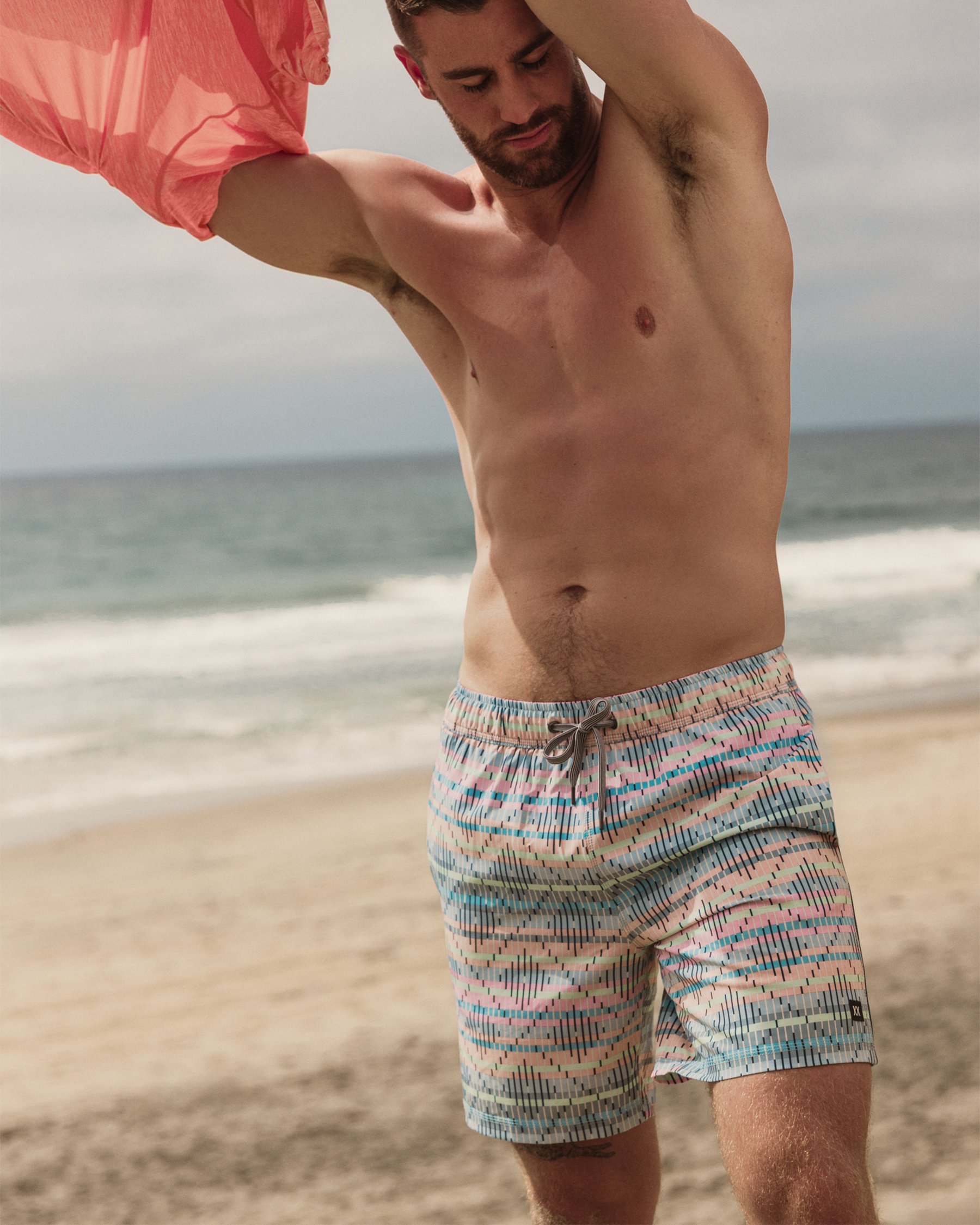 SAXX Maillot volley 2 en 1 extensible 7" avec doublure Oh Buoy Couleurs multiples 26S05R7 - View3