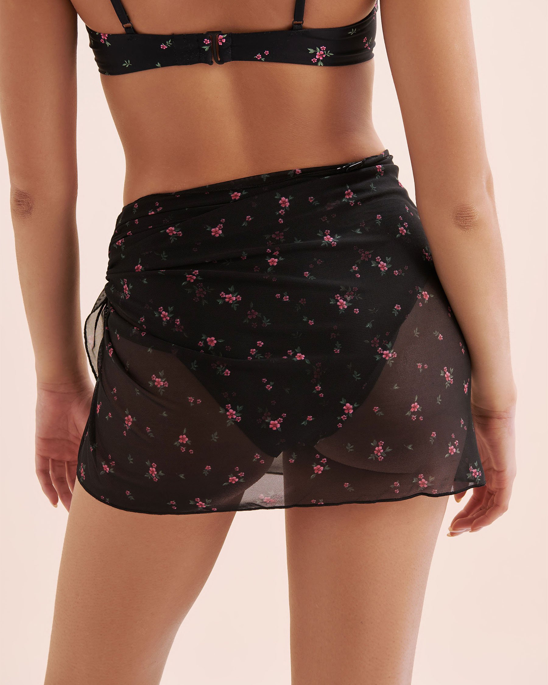 TROPIK Floral Short Pareo Black 02200111 - View4