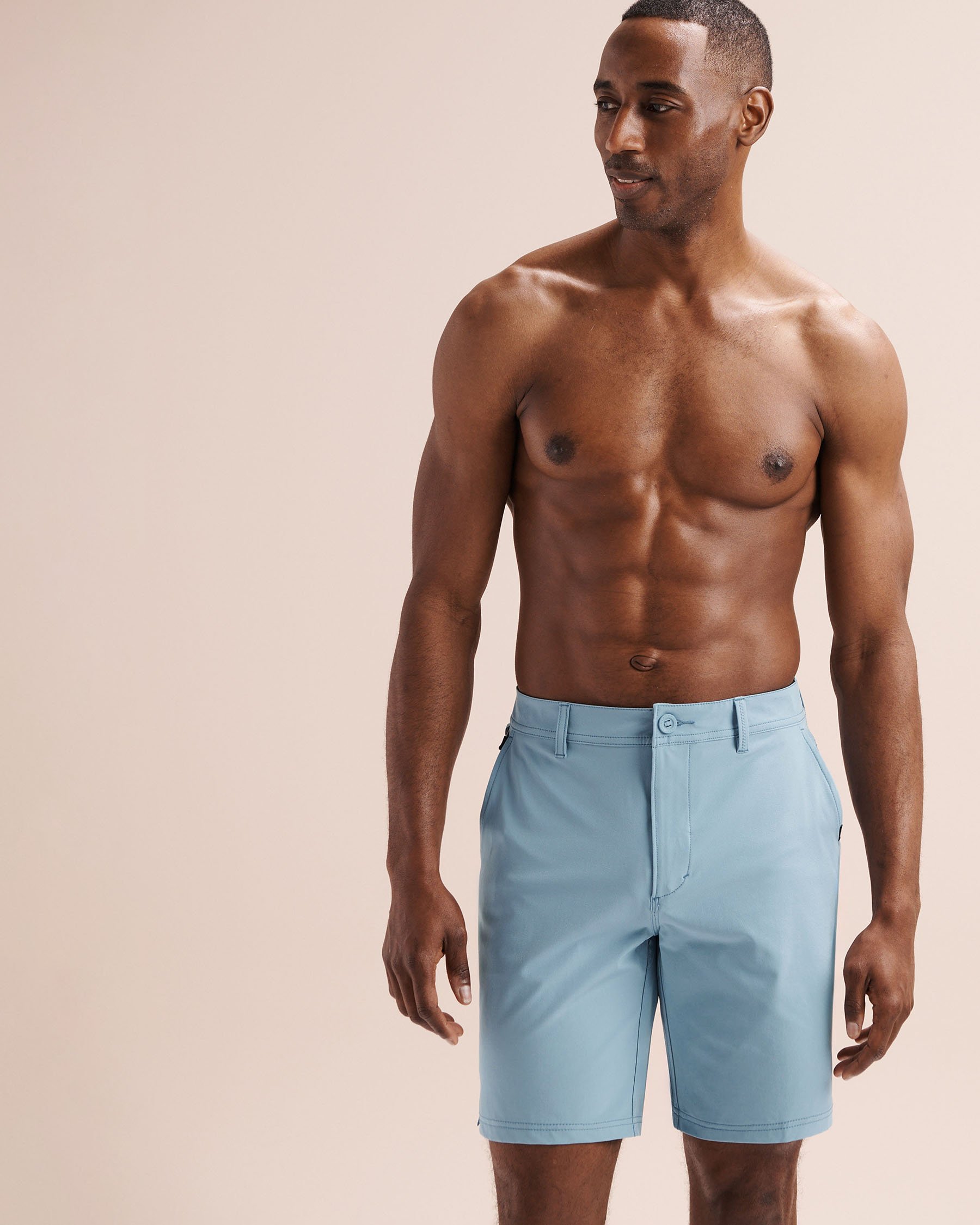 RIP CURL Short hybride Boardwalk Phase Nineteen 19" Bleu denim délavé 02ZMWS - View4